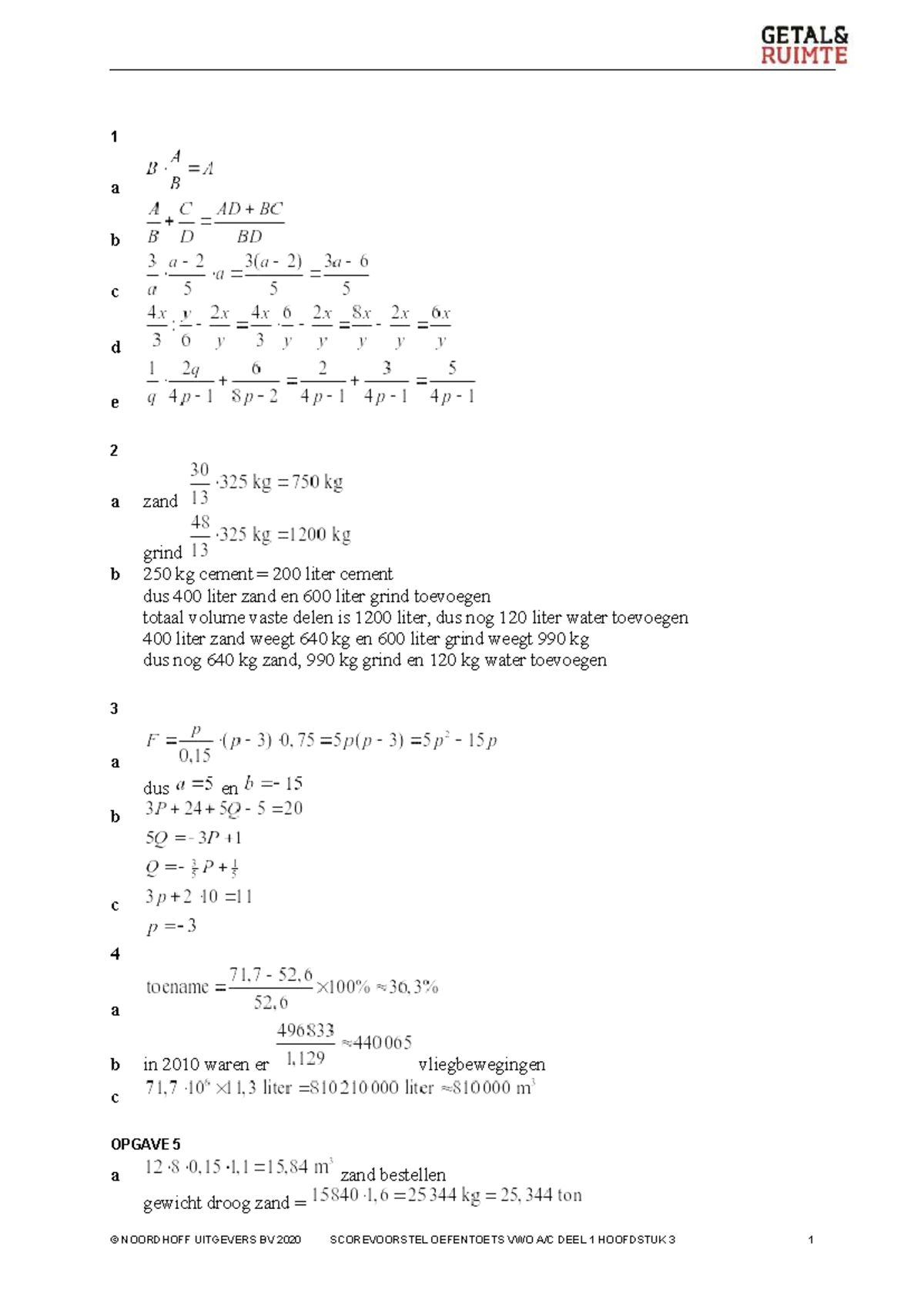 Antwoorden voor H3 en H4 - VWO 4 (Math Enrichment) - Studeersnel