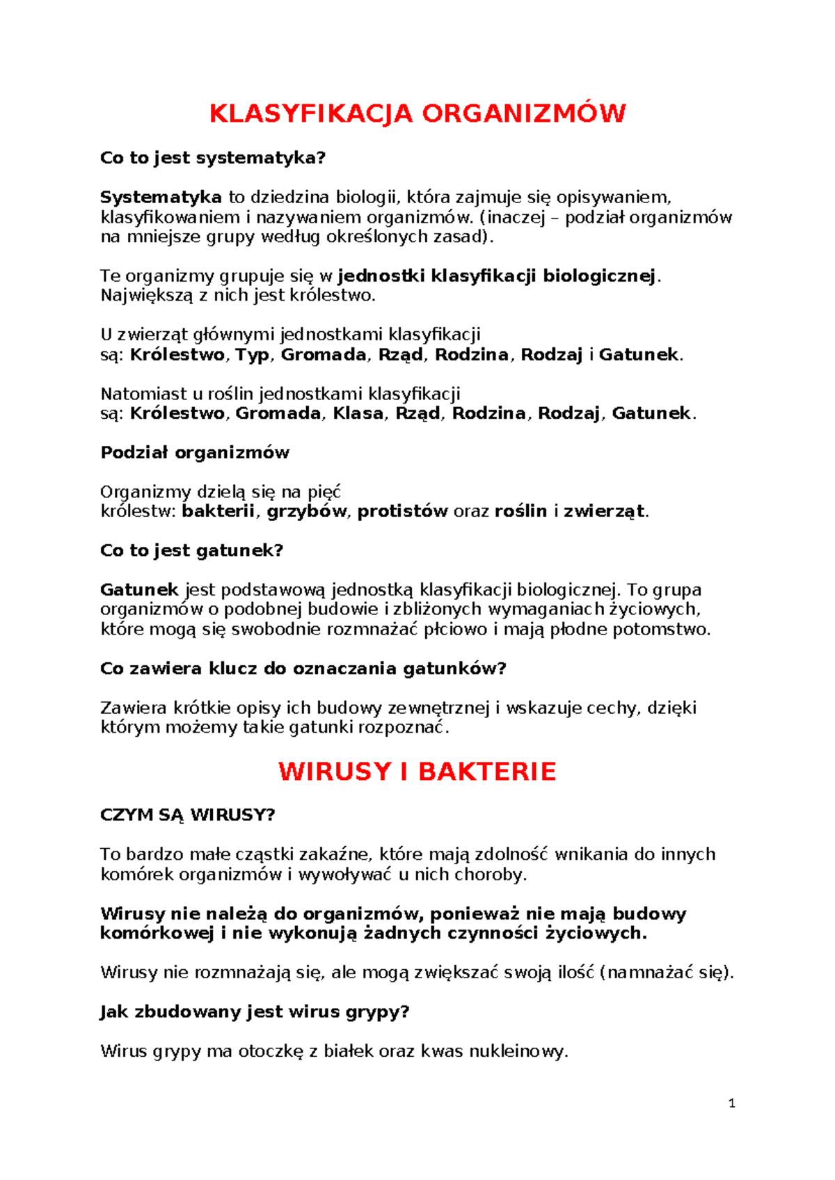 Sprawdzian Nowa Era Różnorodność Wirusów www.studocu.com