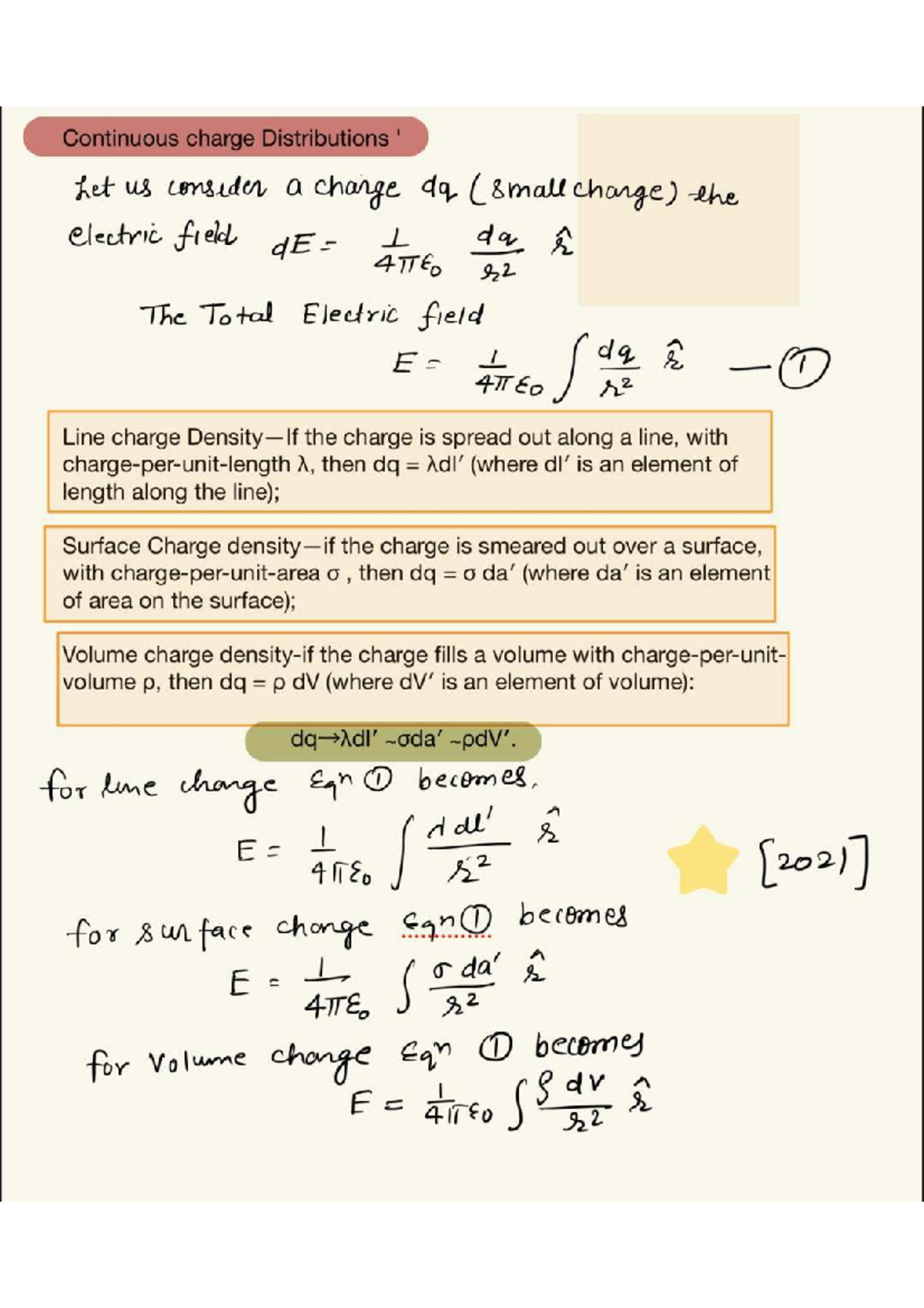 Electrostatics: Continuous Charge Distributions and Gauss's Law - Studocu