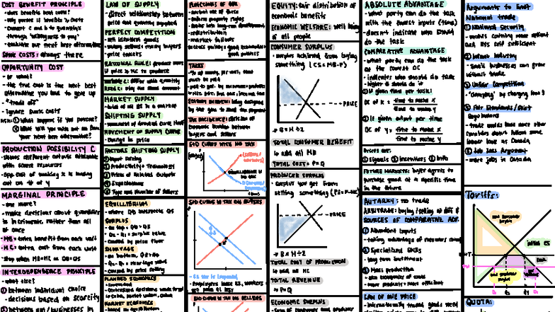 EC120 Final Exam Cheat Sheet: Cost-Benefit Analysis & Market Dynamics ...