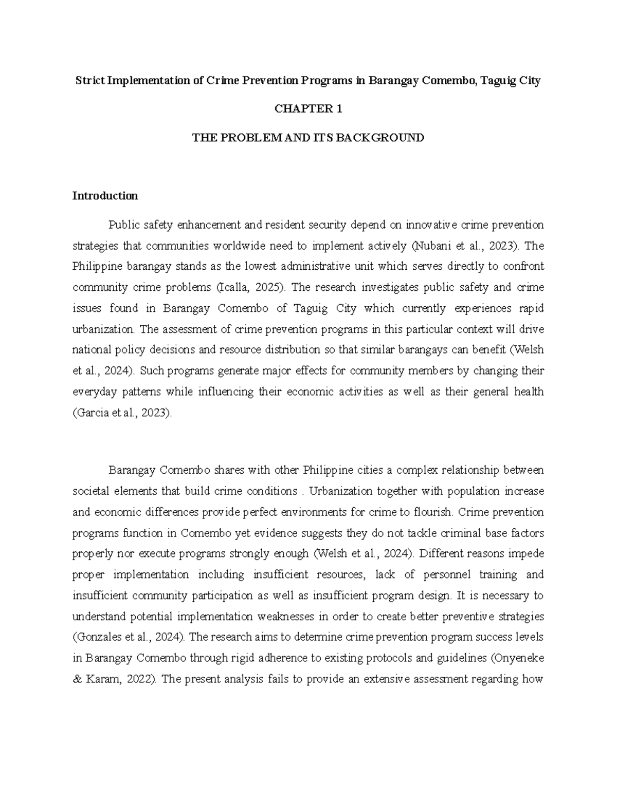 CHAPTER 1: Strict Implementation of Crime Prevention Programs in ...