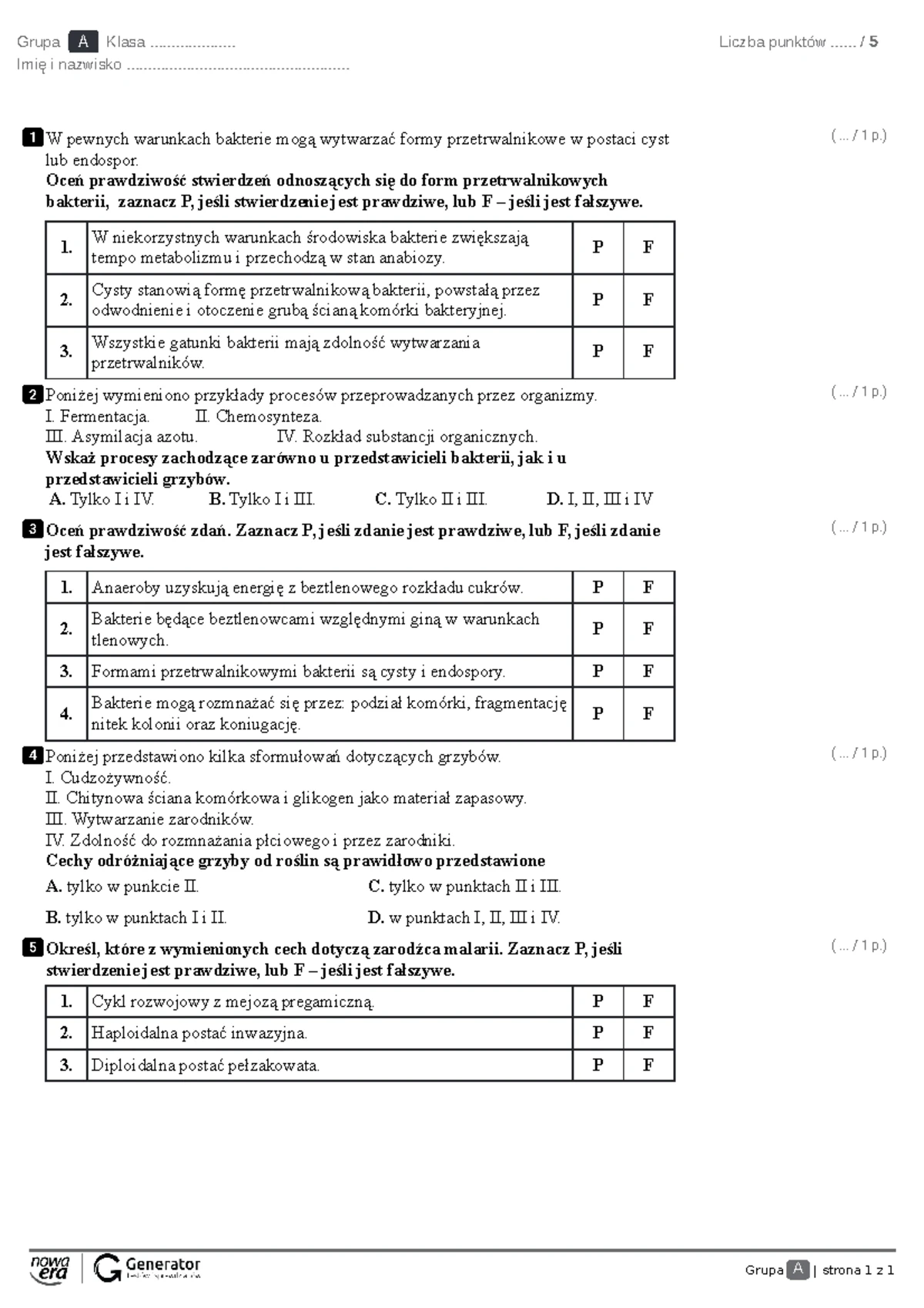 Sprawdzian Z Działu Piątego Leki Homikuj www.studocu.com