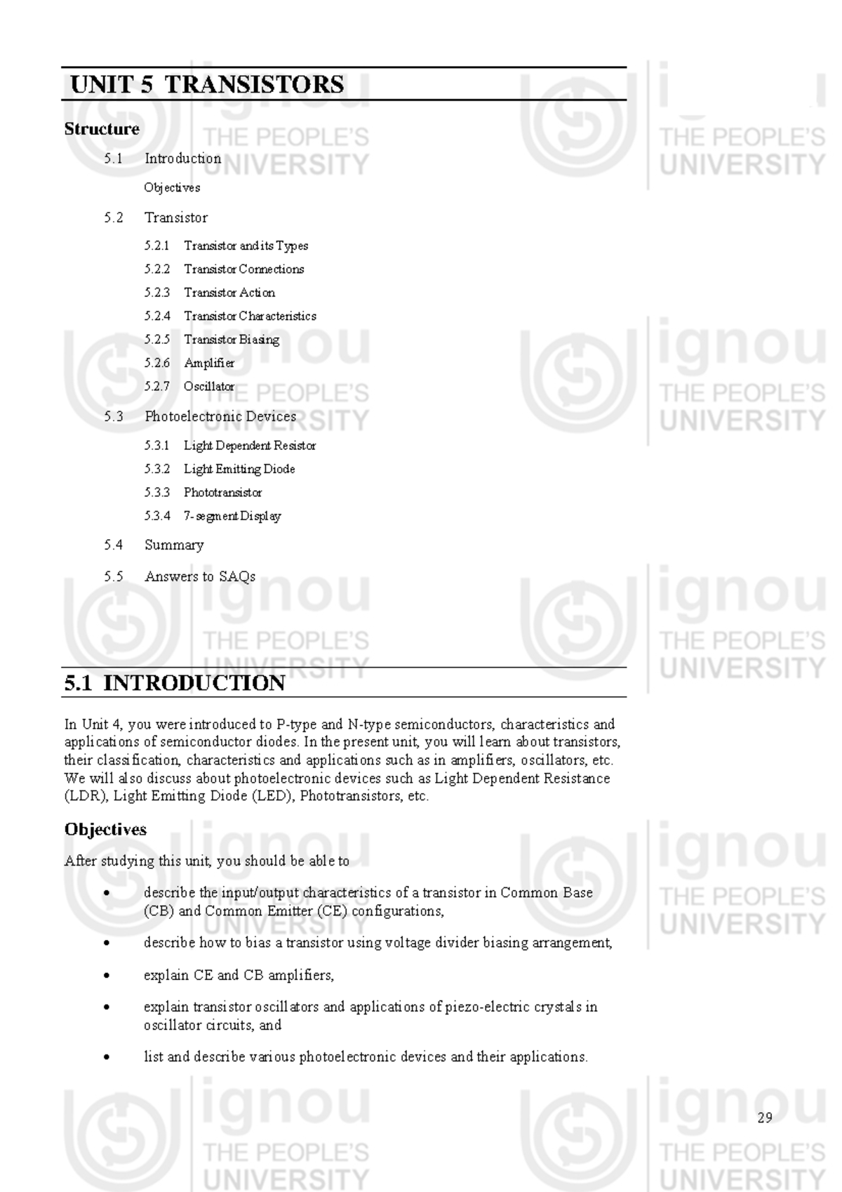 Unit-5 - Summary Resumen temario Universidad - Transistors UNIT 5 ...