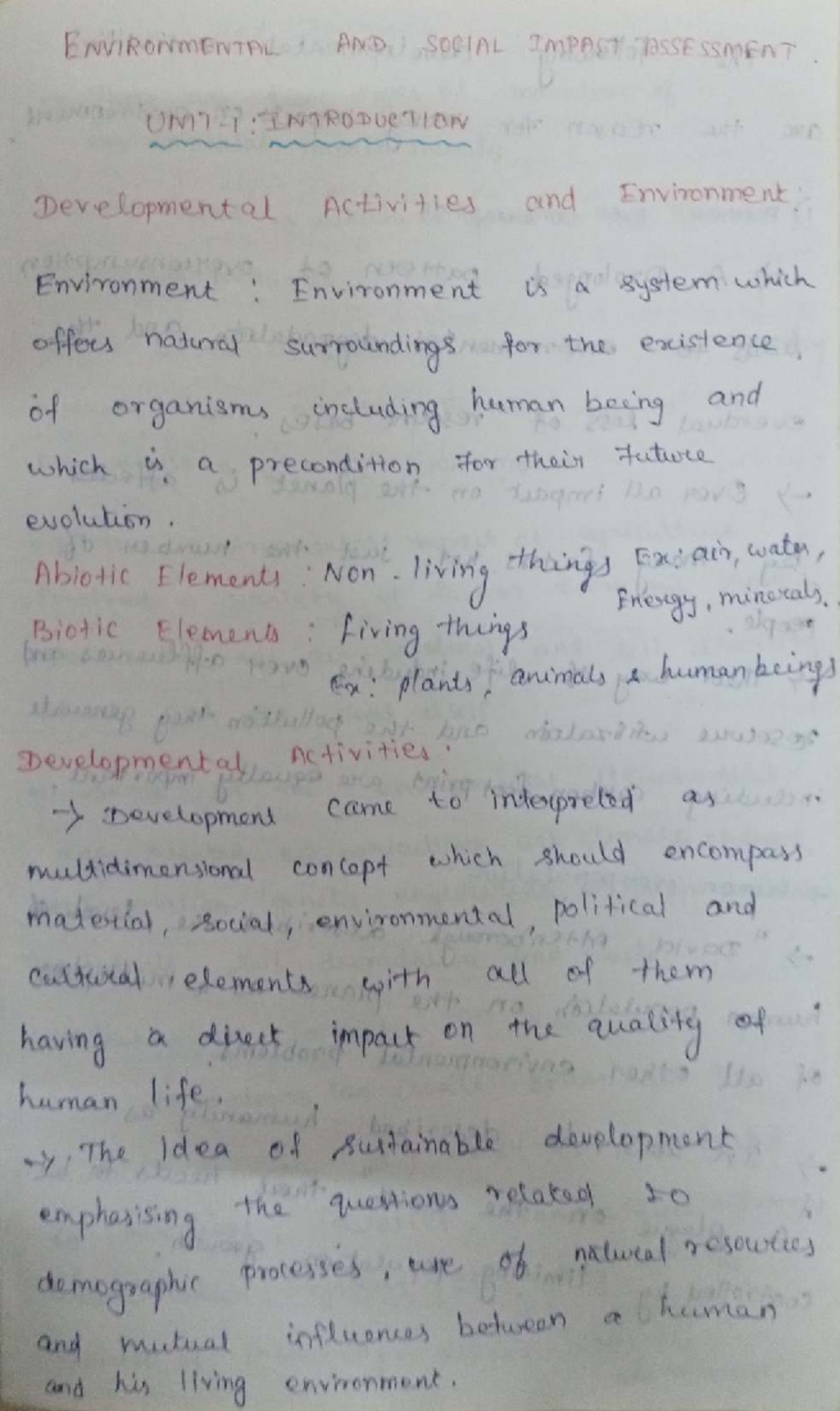 ESIA 9640: Environmental and Social Impact Assessment Overview Notes ...