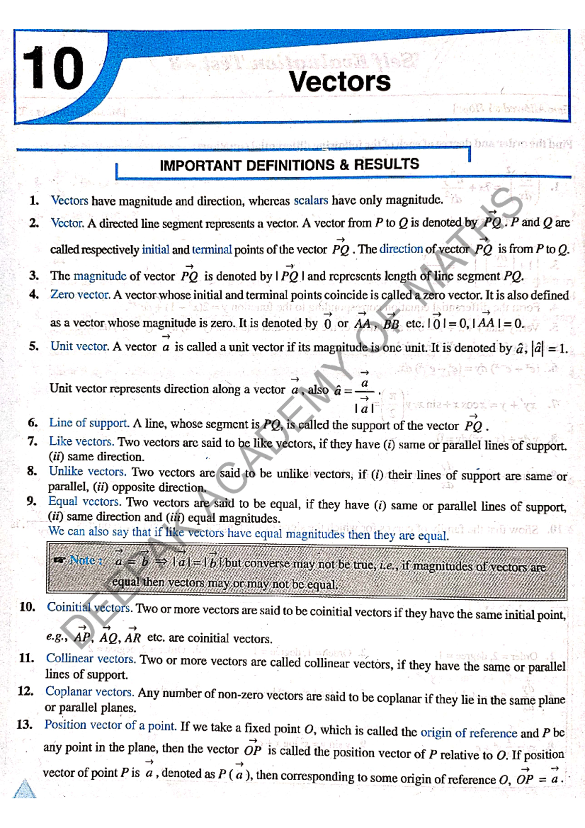 Vectors - 12th Final Exam - Key Concepts and Practice Questions - Studocu