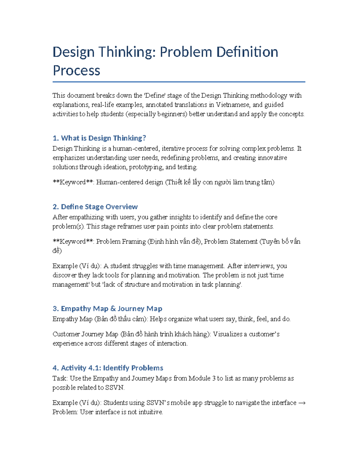 Design Thinking (DT) Define Stage Explained for Students - Studocu