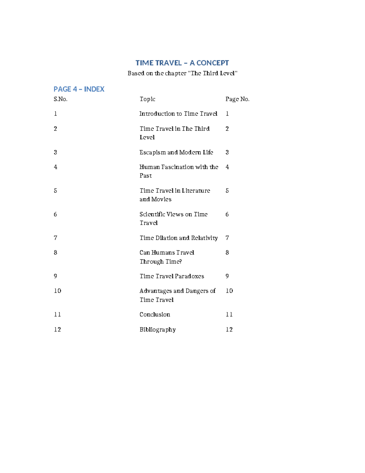 TIME TRAVEL: A CONCEPT - English Project Draft (Chapter 3) - Studocu