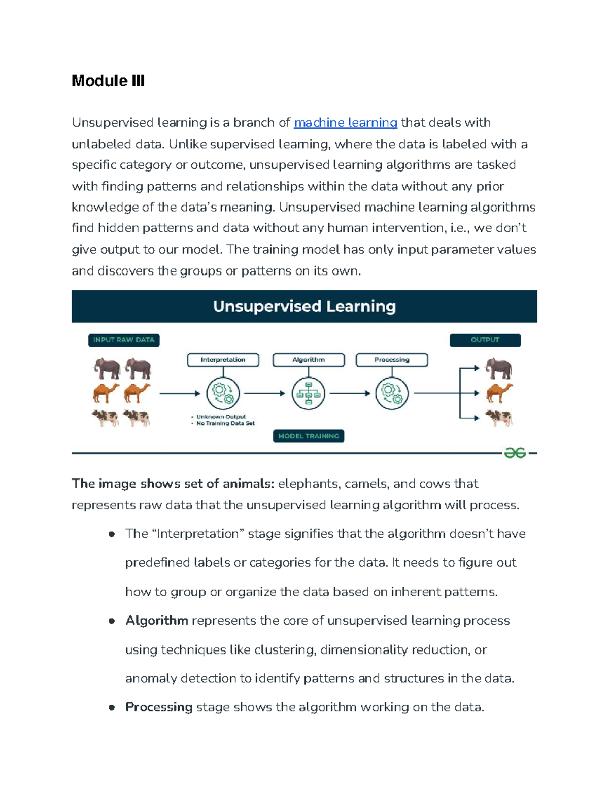 Module III - Unsupervised Learning in Machine Learning - Studocu