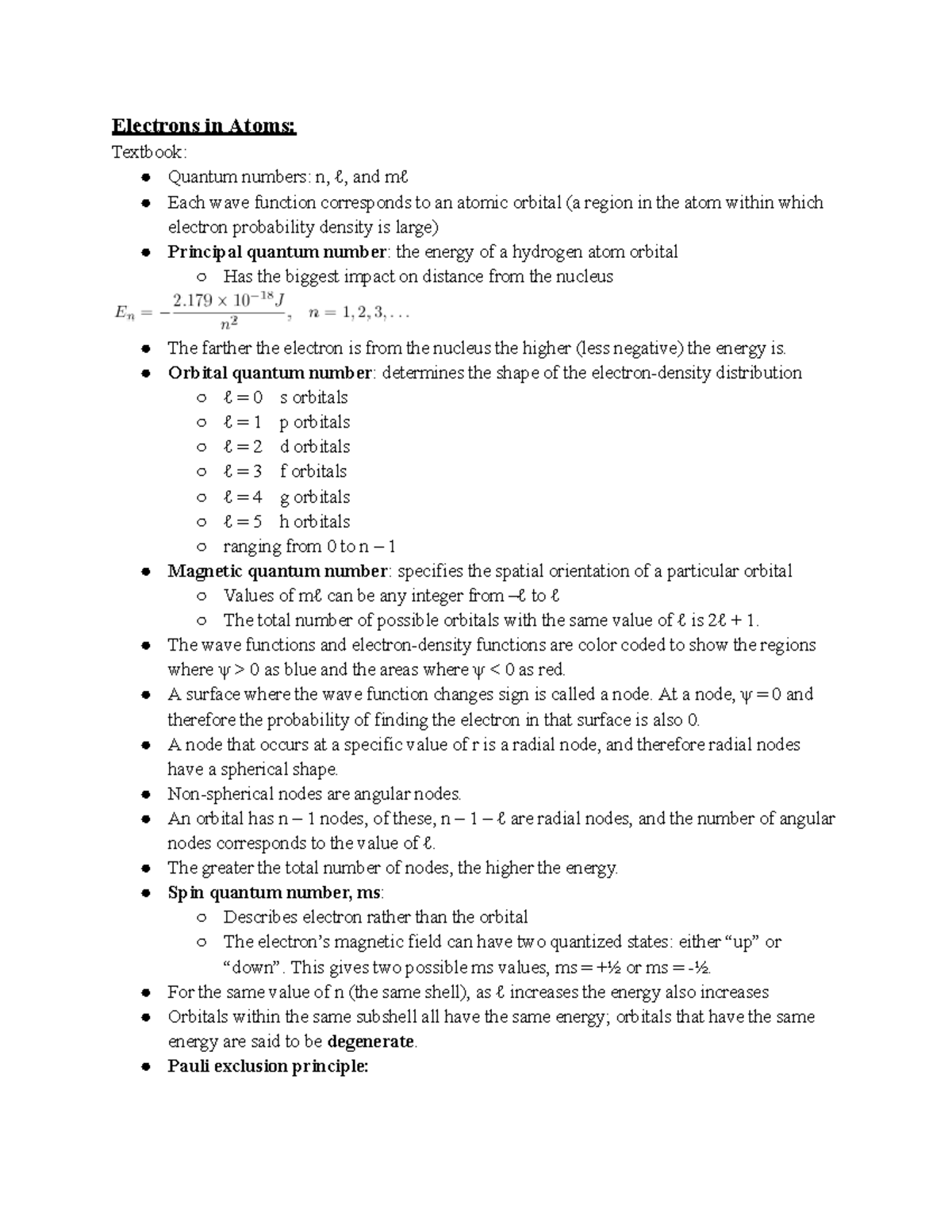 Day 3 - Google Docs - Day 3 Notes - Electrons in Atoms: Textbook ...