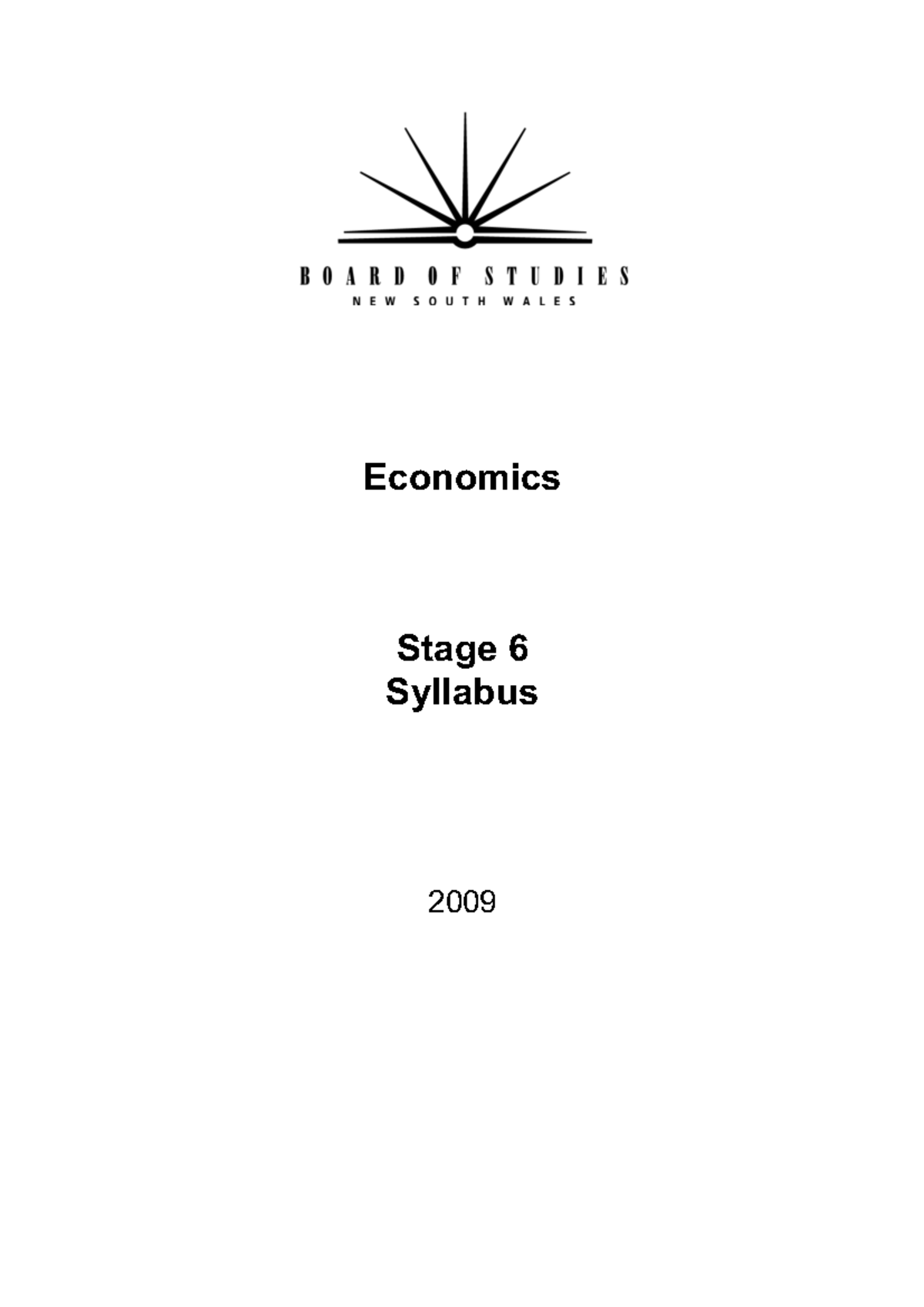 Economics Stage 6 Syllabus Overview and Key Concepts - Studocu