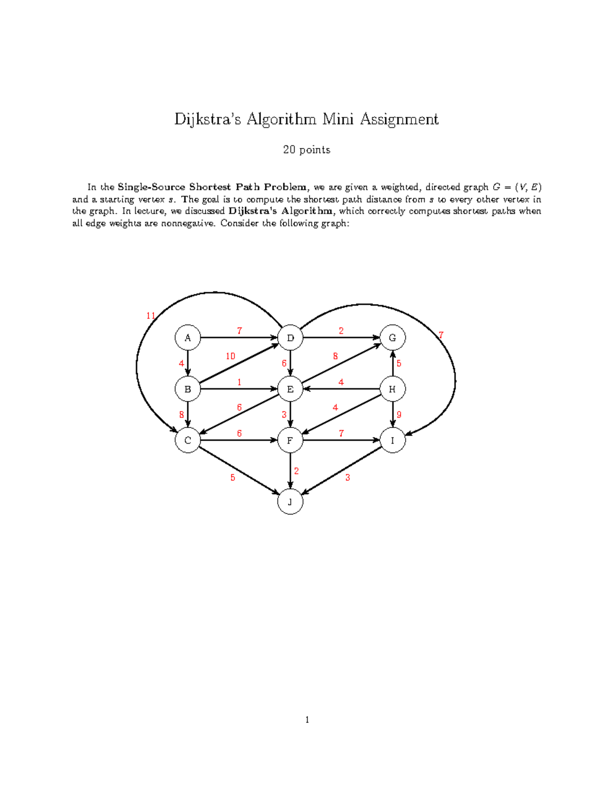 Dijkstra’s Algorithm Mini Assignment - Studocu