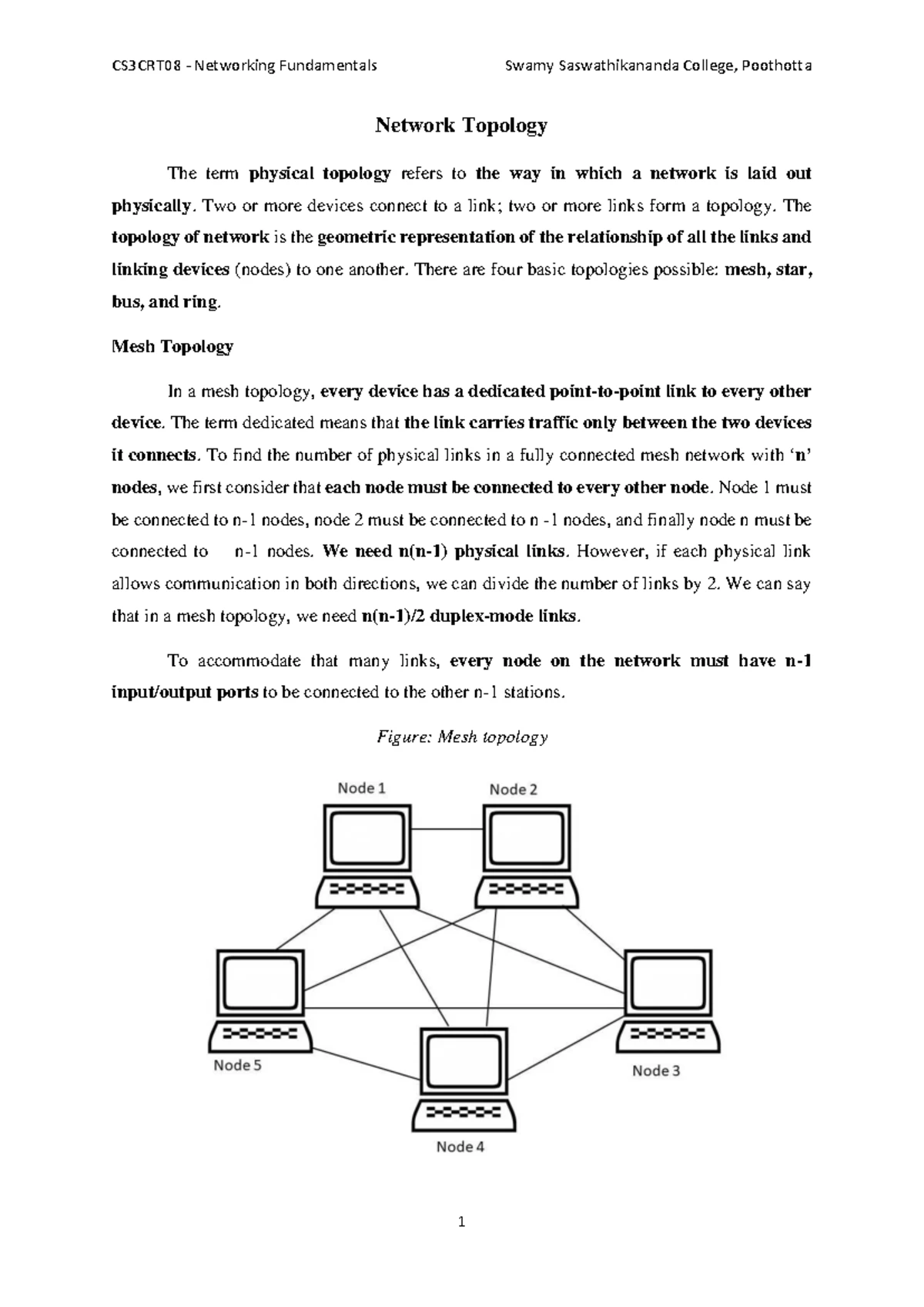 6 - This is the note of Networking. 1st module. 6th part. - CS3CRT08 ...