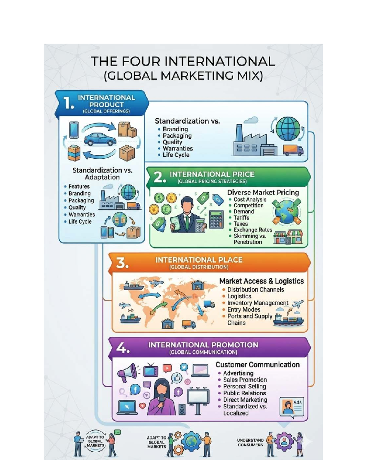 Global Marketing Mix: Standardization vs. Adaptation in 4Ps - Studocu