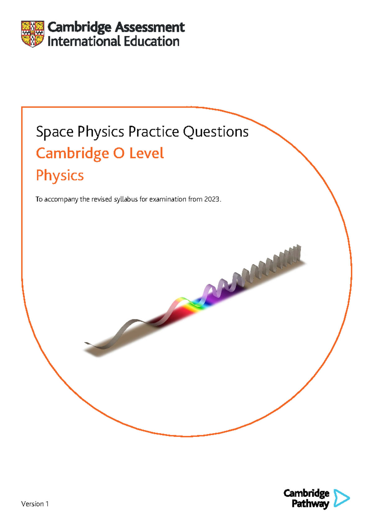 00 Space Physics Practice Questions for examination from 2023 - Version ...