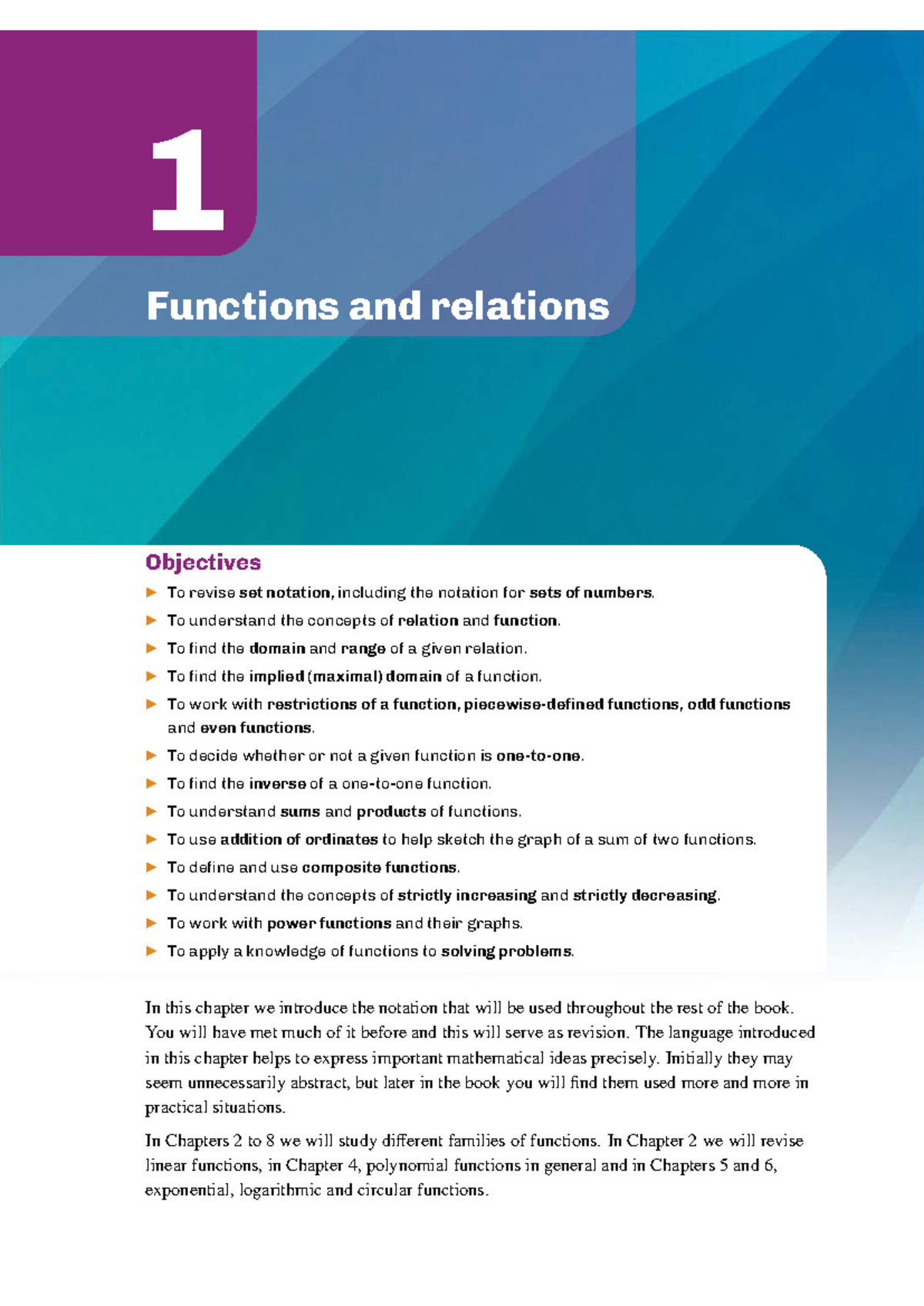 Functions and Relations: Chapter 1 Overview (2023-Cambridge Units 3-4 ...