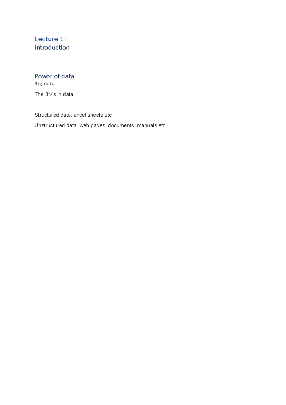 Lecture Notes on Data Analytics and Business Processes (Course Code ...