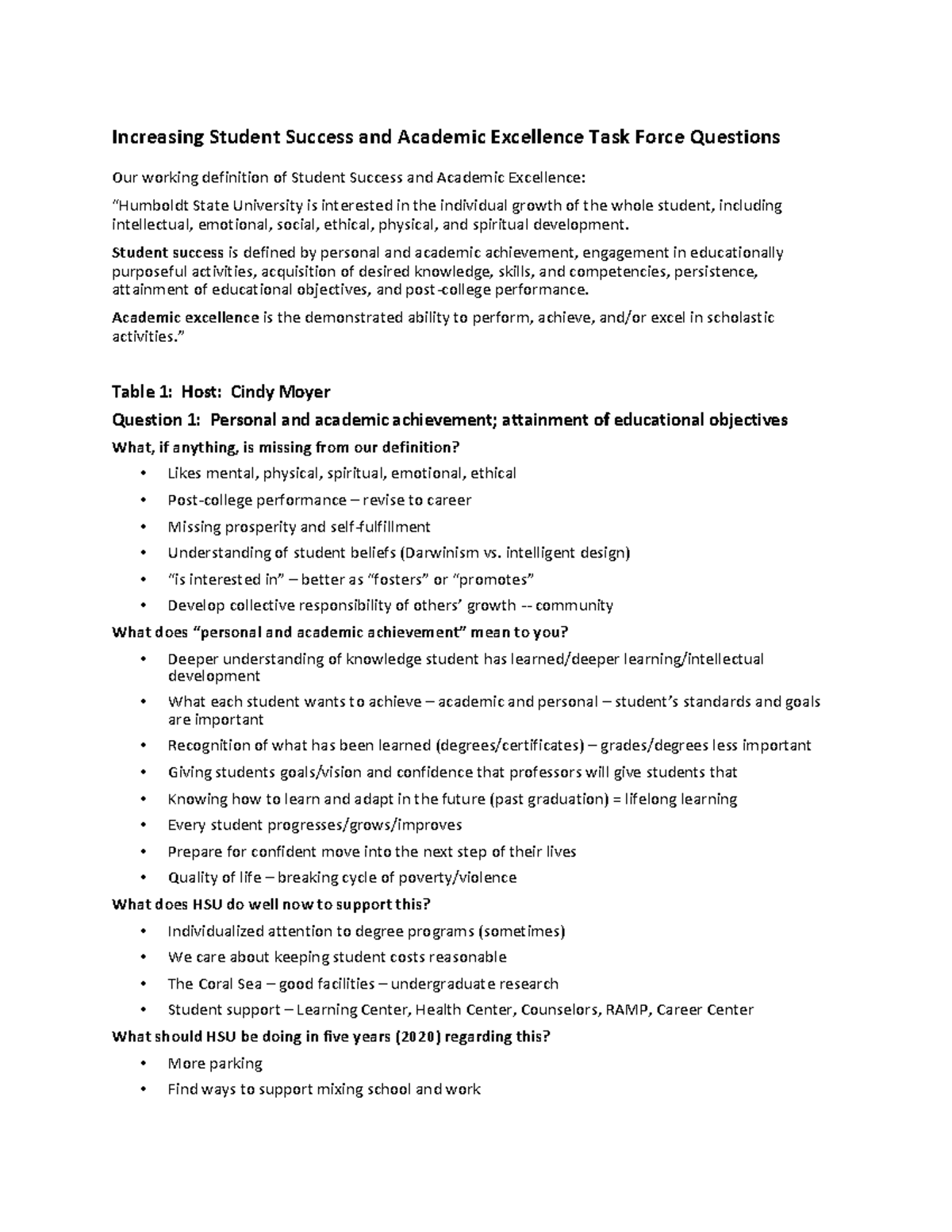 HSU Task Force Notes - Enhancing Student Success & Academic Excellence ...