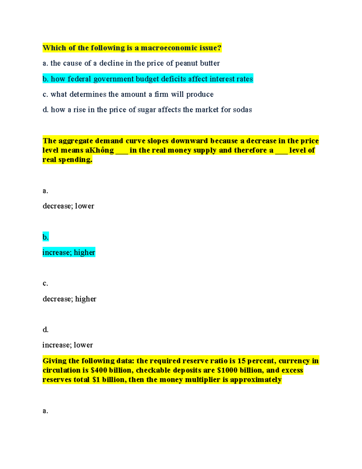 Macro Midterm Review - Key Concepts and Data Analysis - Studocu