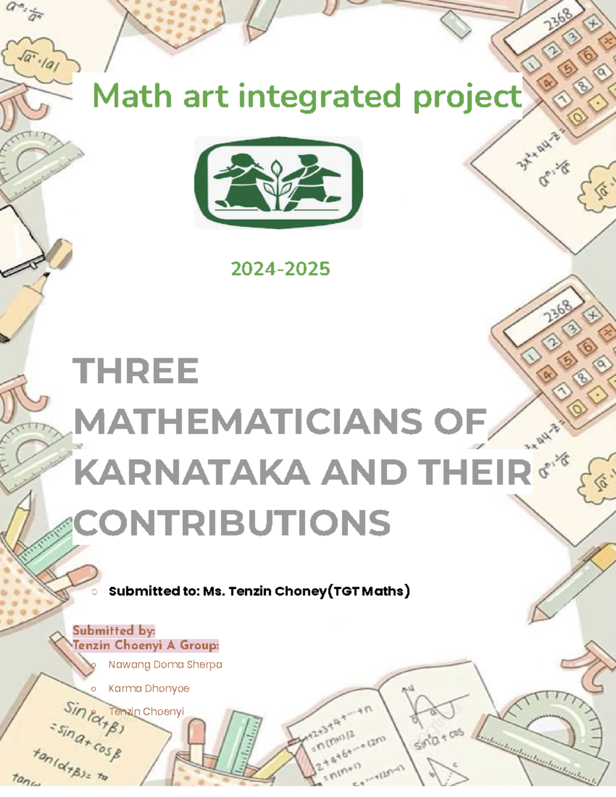 Maths project (Choenyi A group) - Math art integrated project 2024 ...