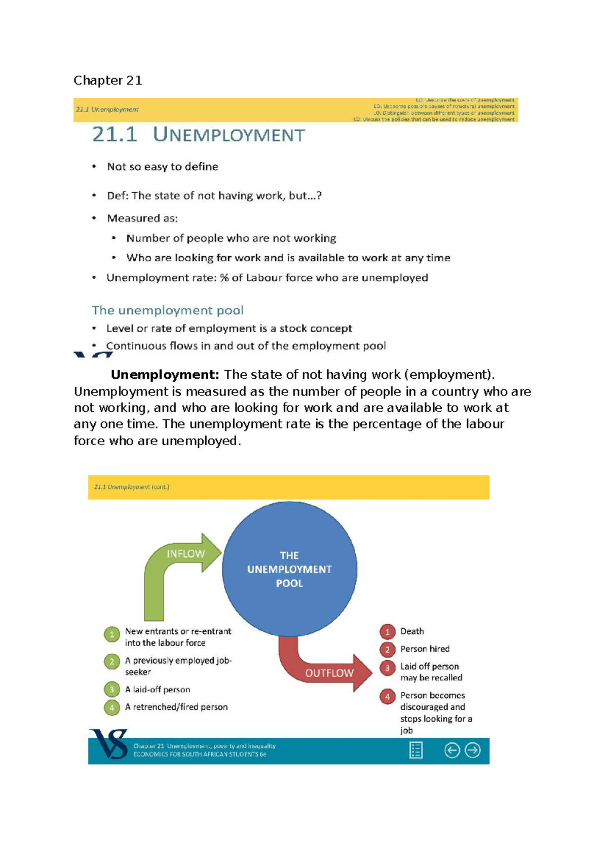 Chapter 21: Unemployment Types and Rates - Econ 122 Notes - Studocu