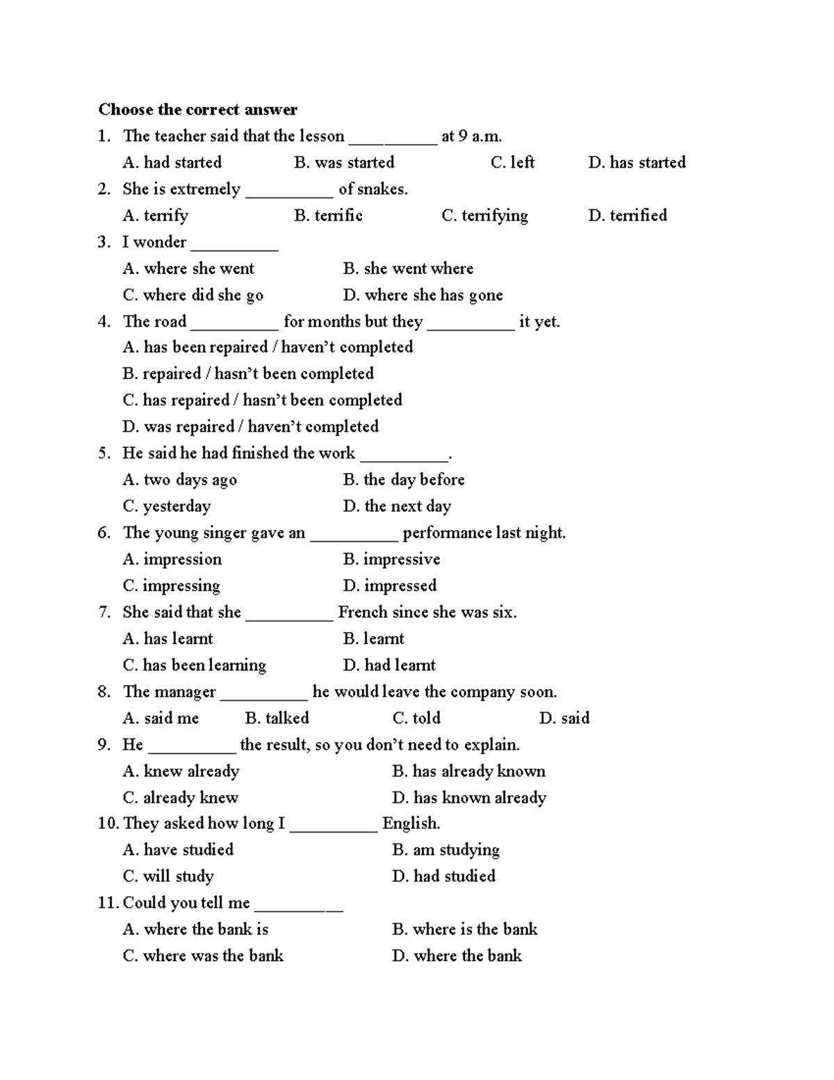 BT U7 (TN + RS) - English Lesson Practice Questions and Answers - Studocu