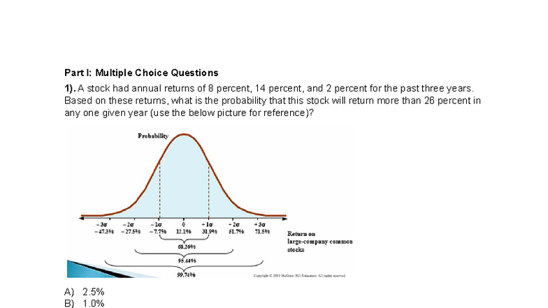 Test Bank for FIN 301: Final Exam Multiple Choice Questions - Studocu