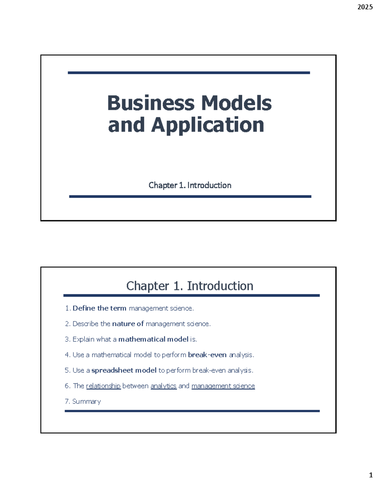 2025 Business Models & Applications: Ch. 1 - Introduction to Management ...