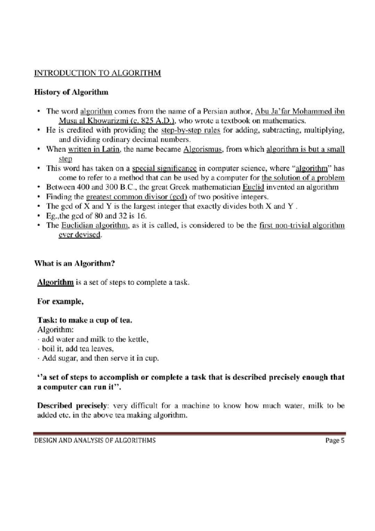 DAA Unit-1: Understanding Algorithms and Their Analysis - Studocu