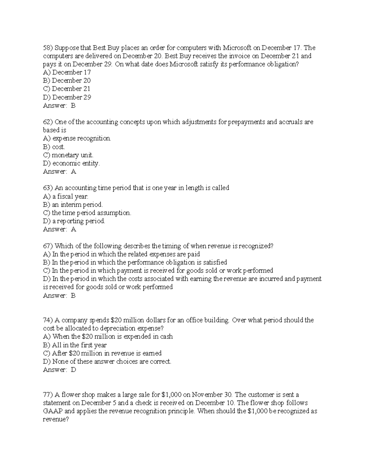 Chapter 4 Review Answers - ACCT 101 - Studocu