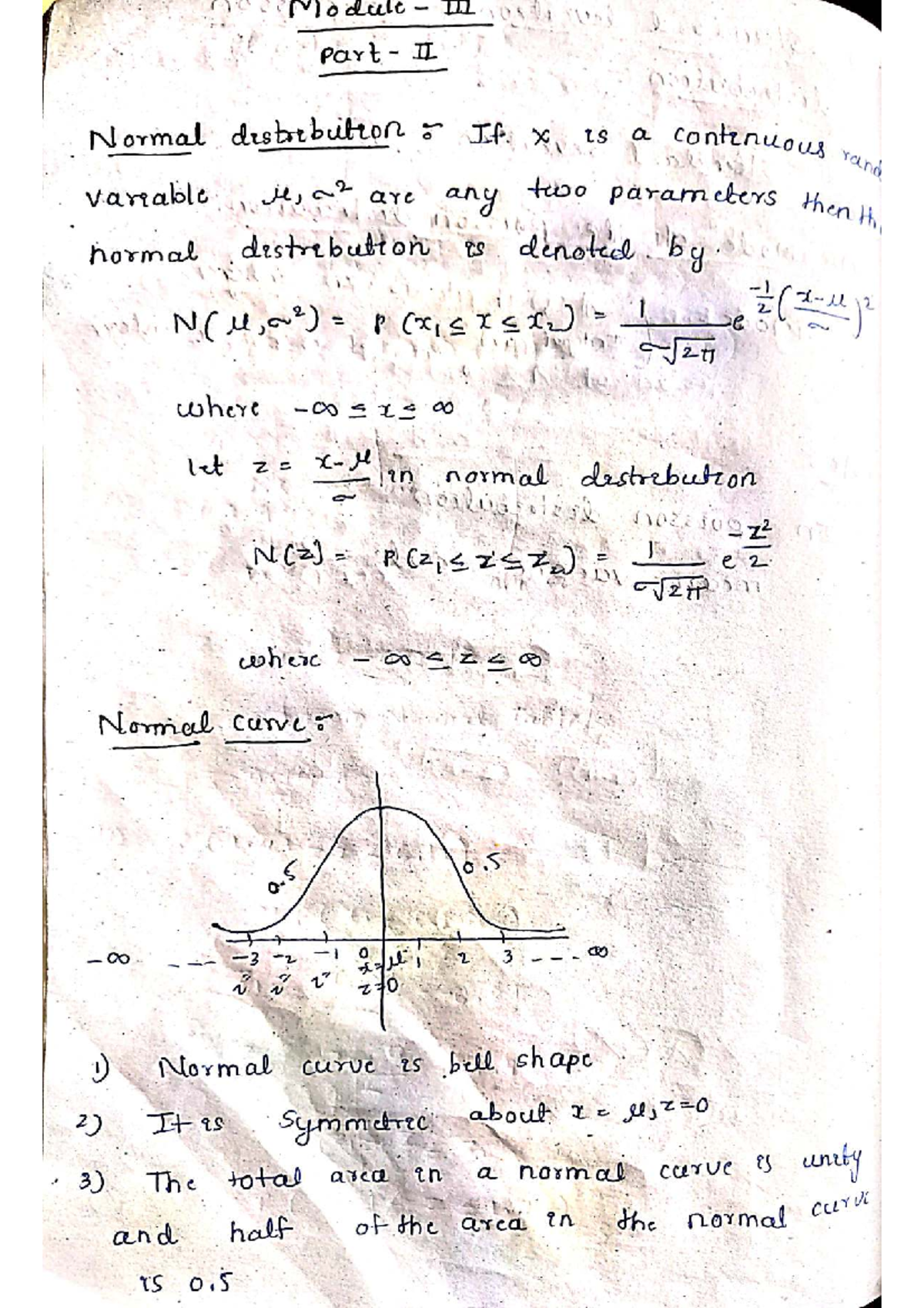 MFCS Lecture Notes: Understanding Normal Distribution Concepts - Studocu