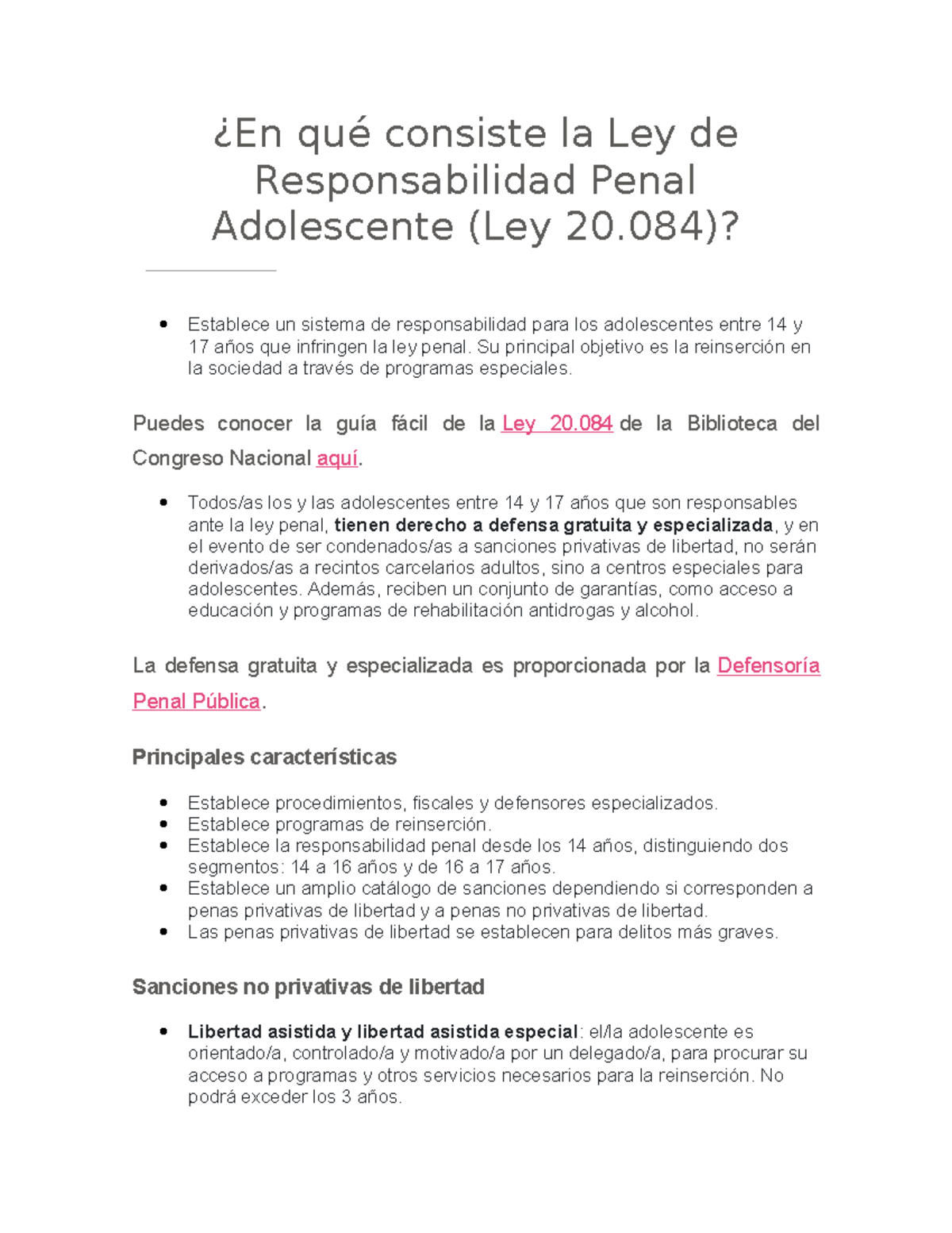 RPA - Ley de Responsabilidad Penal Adolescente: Guía Completa - Document Preview
