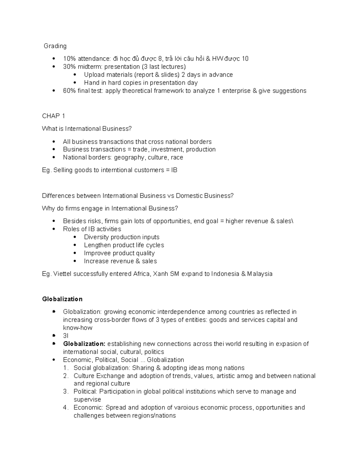 International Business Notes: Midterm Insights & Key Concepts (IB 101 ...