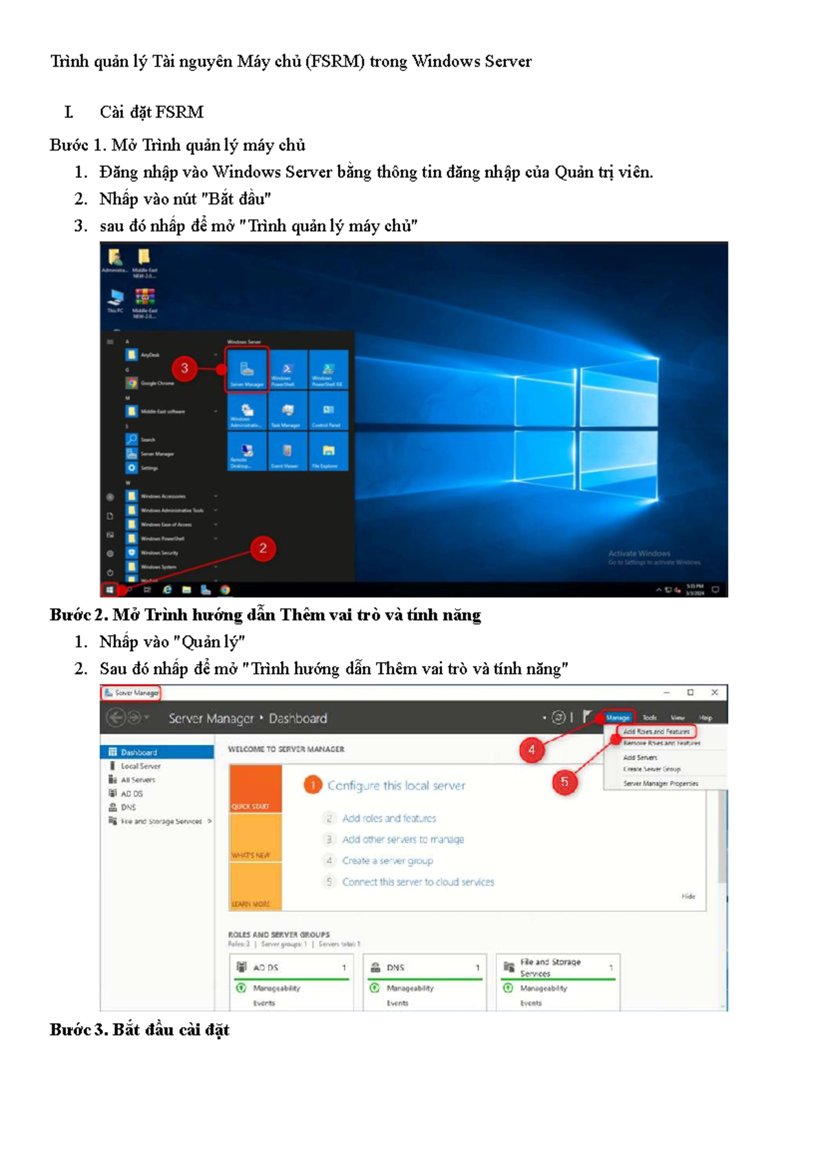 Cài đặt FSRM trong Windows Server: Hướng dẫn chi tiết - Studocu