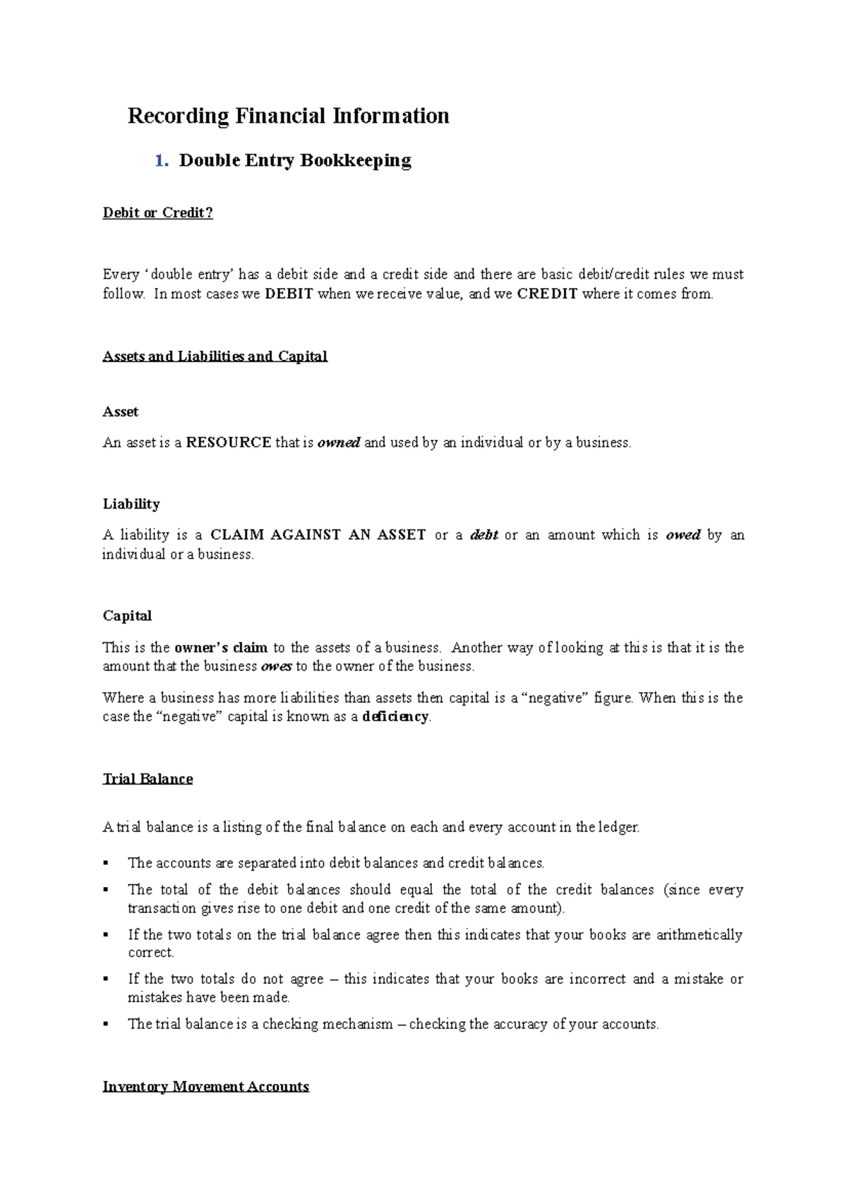Financial reporting - Lecture notes 1 - FINANCIAL REPORTING ...