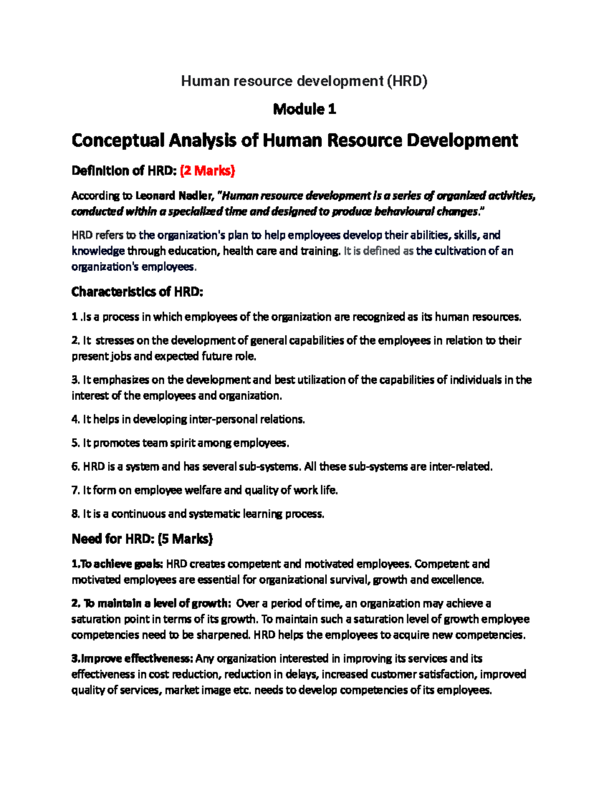 HRD Questions IMP I.docx - Google Docs - Human resource development ...