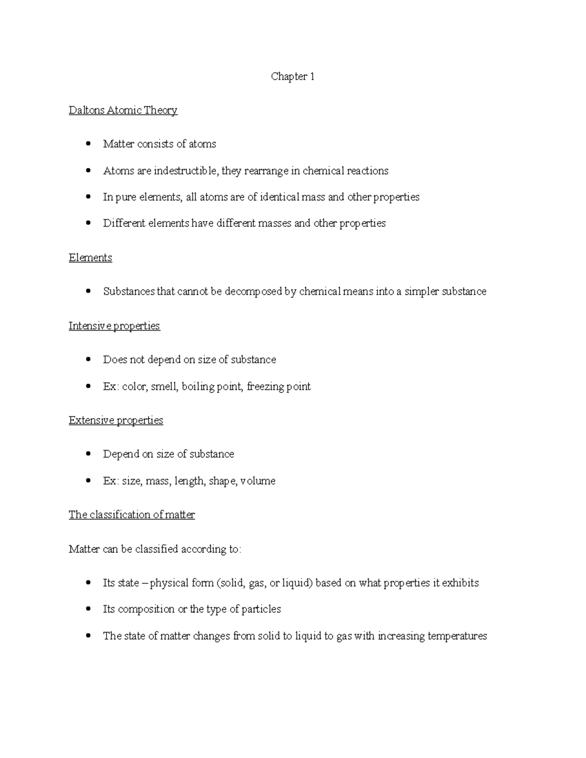 Chemistry 101: Chapter 1 - Matter, Properties, and Energy Overview ...
