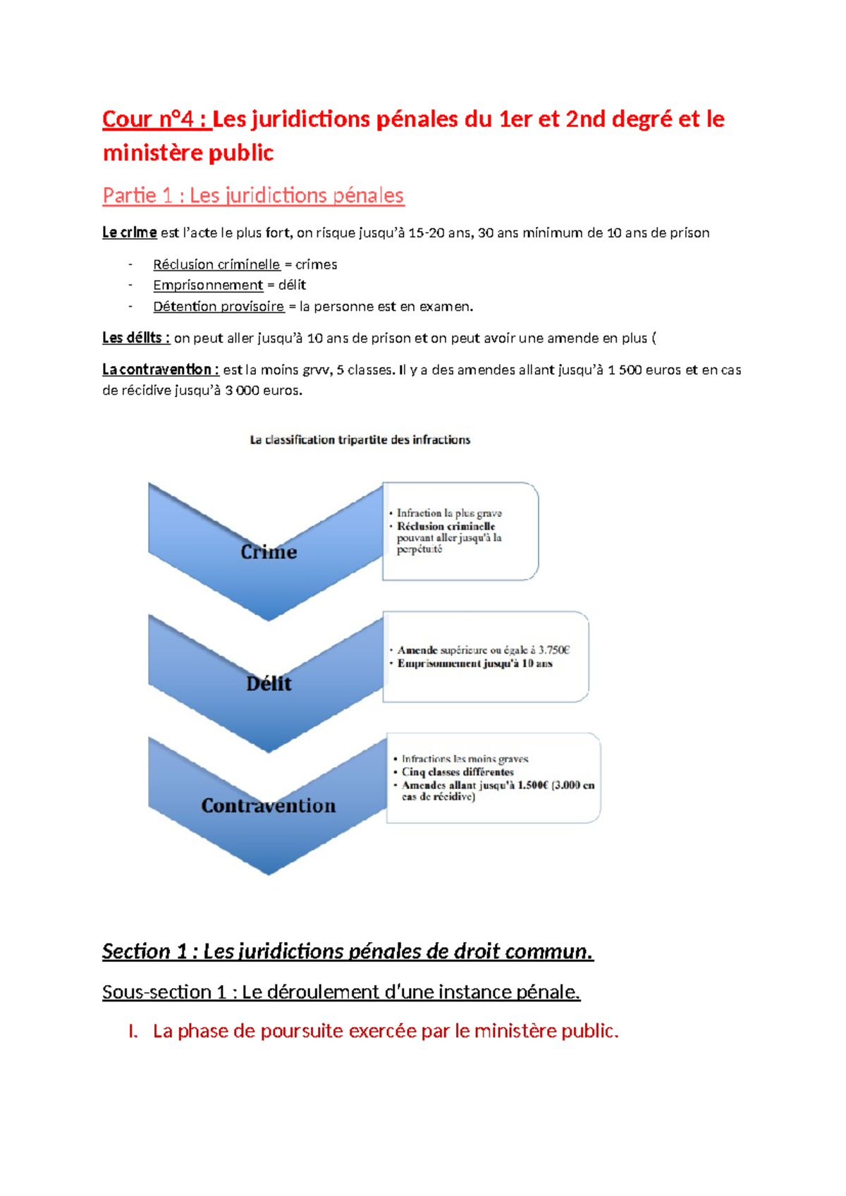 Organisation de justice Cours n°4 - Cour n°4 : Les juridictions pénales ...