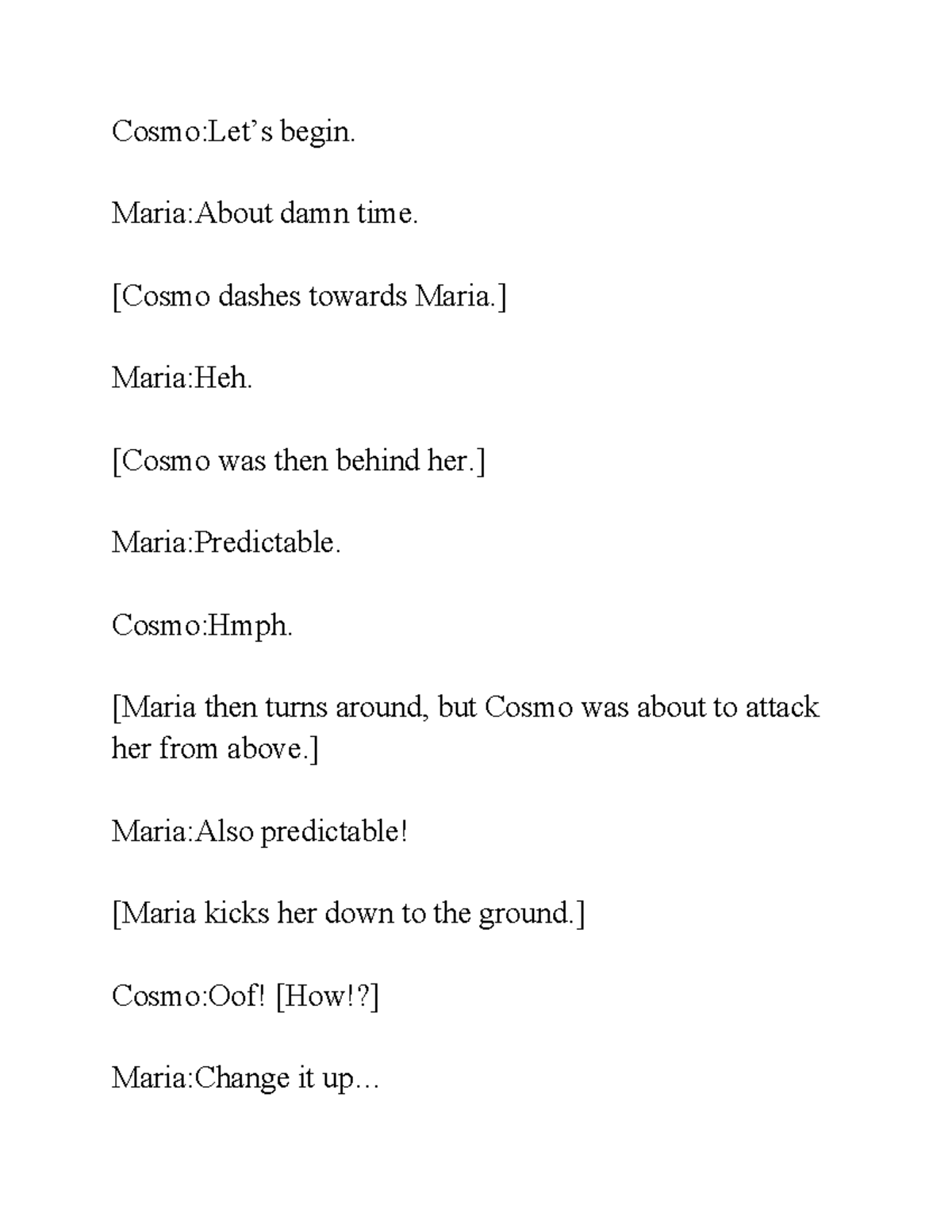 Final Battle Script: The Limit Breaker - Sonic vs. Maria Showdown - Studocu