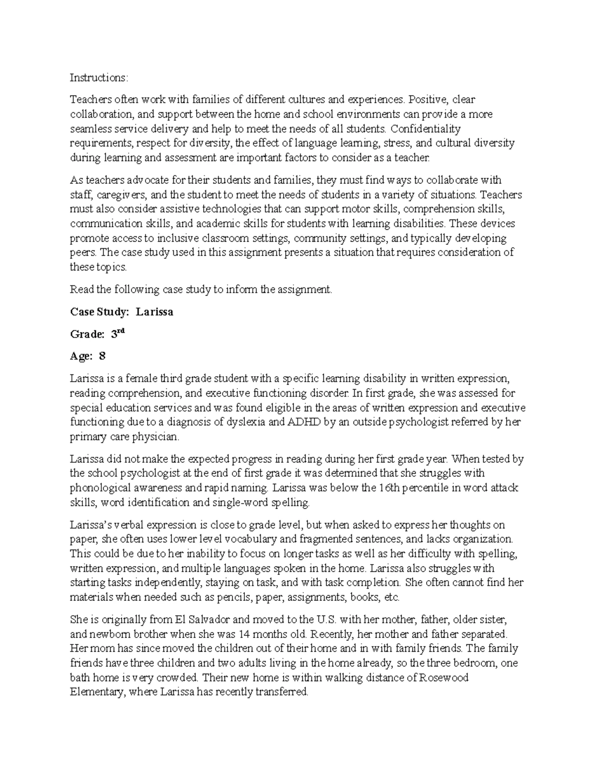 Week 5: Understanding Student Differences & Learning Needs in Special ...