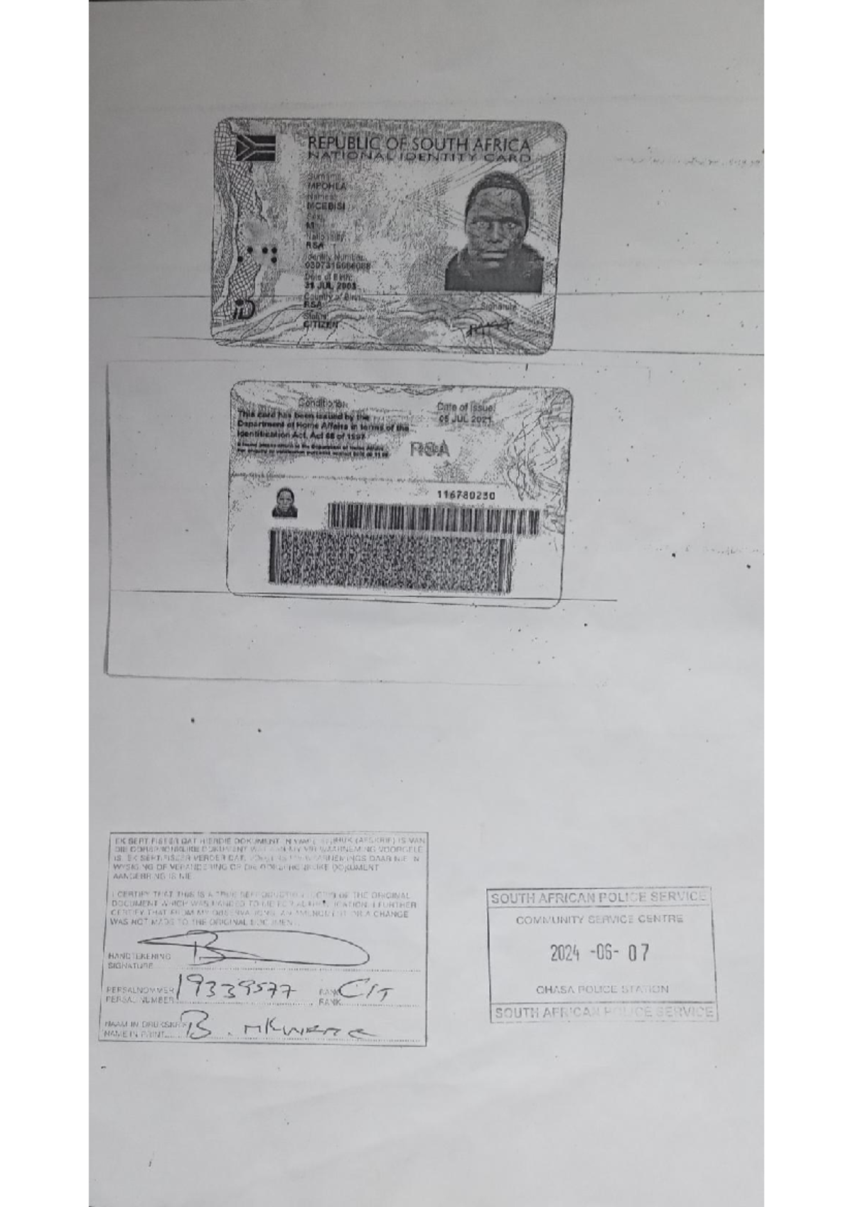 PDF Scanner 041124 9 - South African ID Card Study Notes - Studocu
