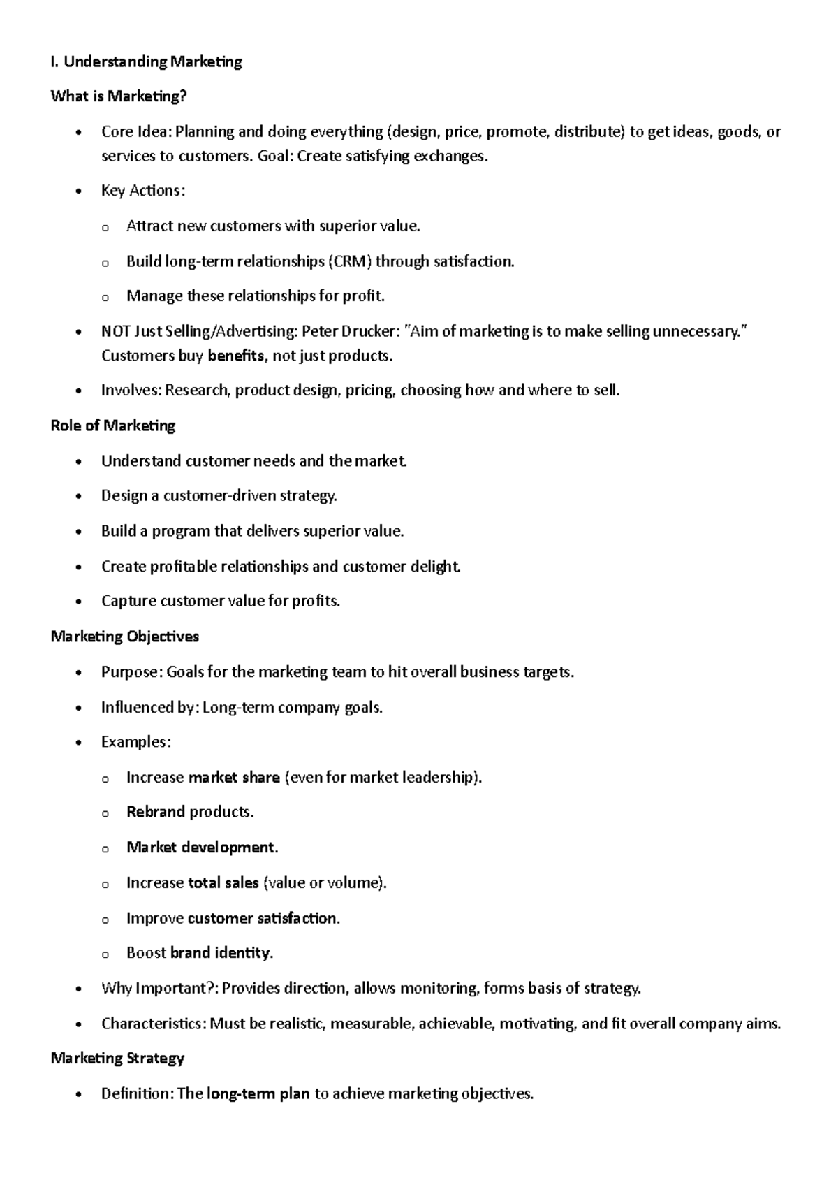 CHP 9: Nature of Marketing - A-Level Business Revision Notes - Studocu
