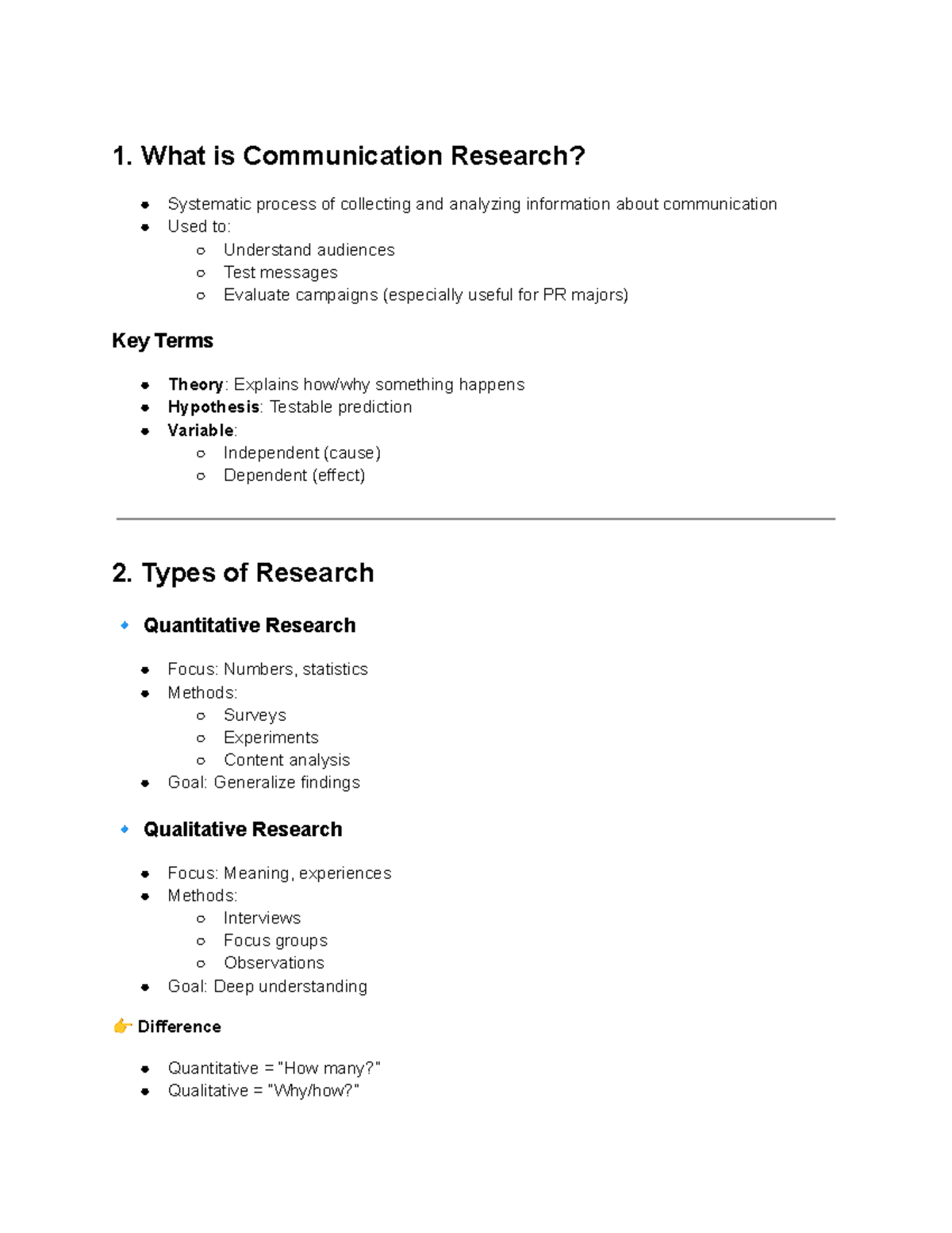 Communication Research Overview: Key Concepts & Methods - Studocu
