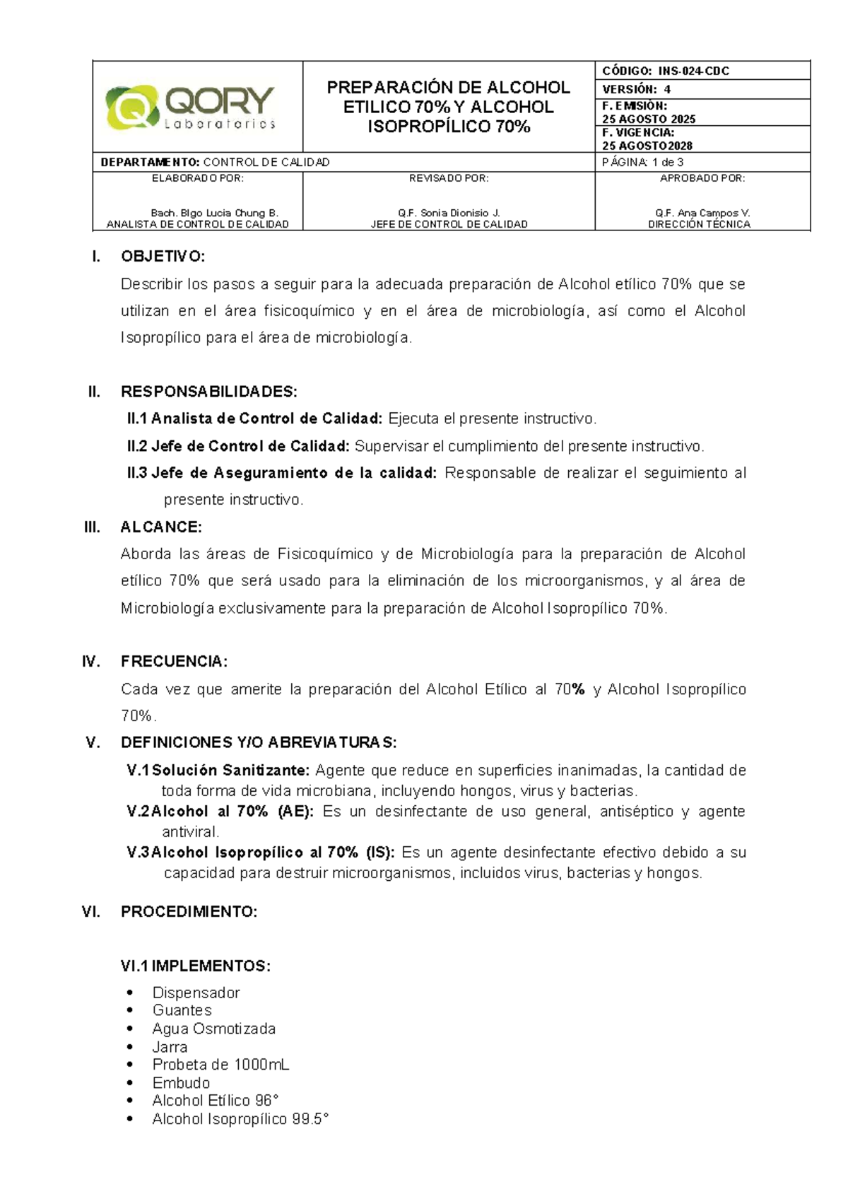 INS-024-CDC Preparación de Alcohol Etílico e Isopropílico V3 - Document Preview