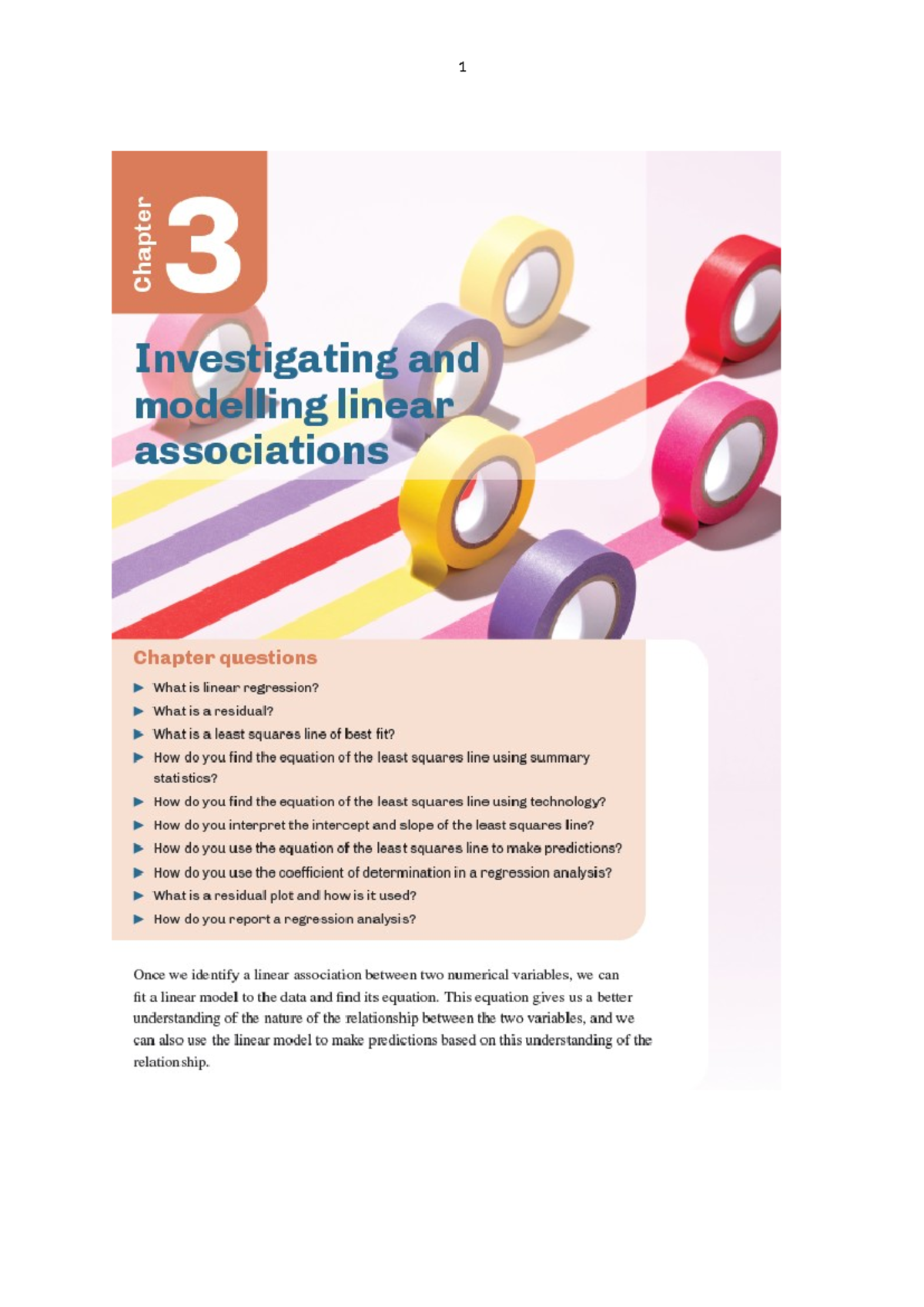 Yr 12 Gen math 3A mod Fin - Teacher provided notes - Residuals: (1, 2 ...