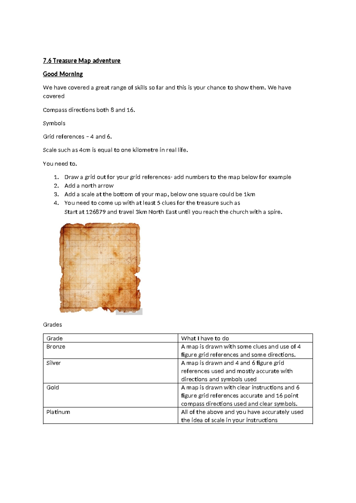 7.6 Treasure Map Adventure: Skills Assessment & Clue Creation - Studocu