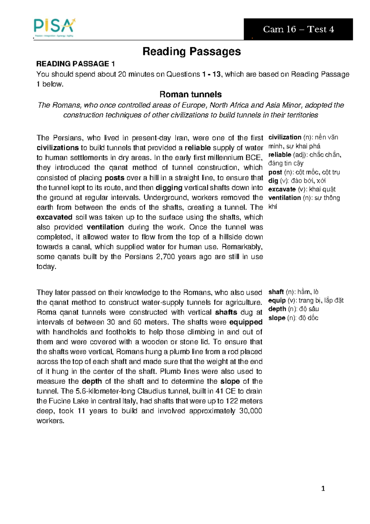 IELTS Cam 16 Test 4 Reading Passages Analysis - Studocu
