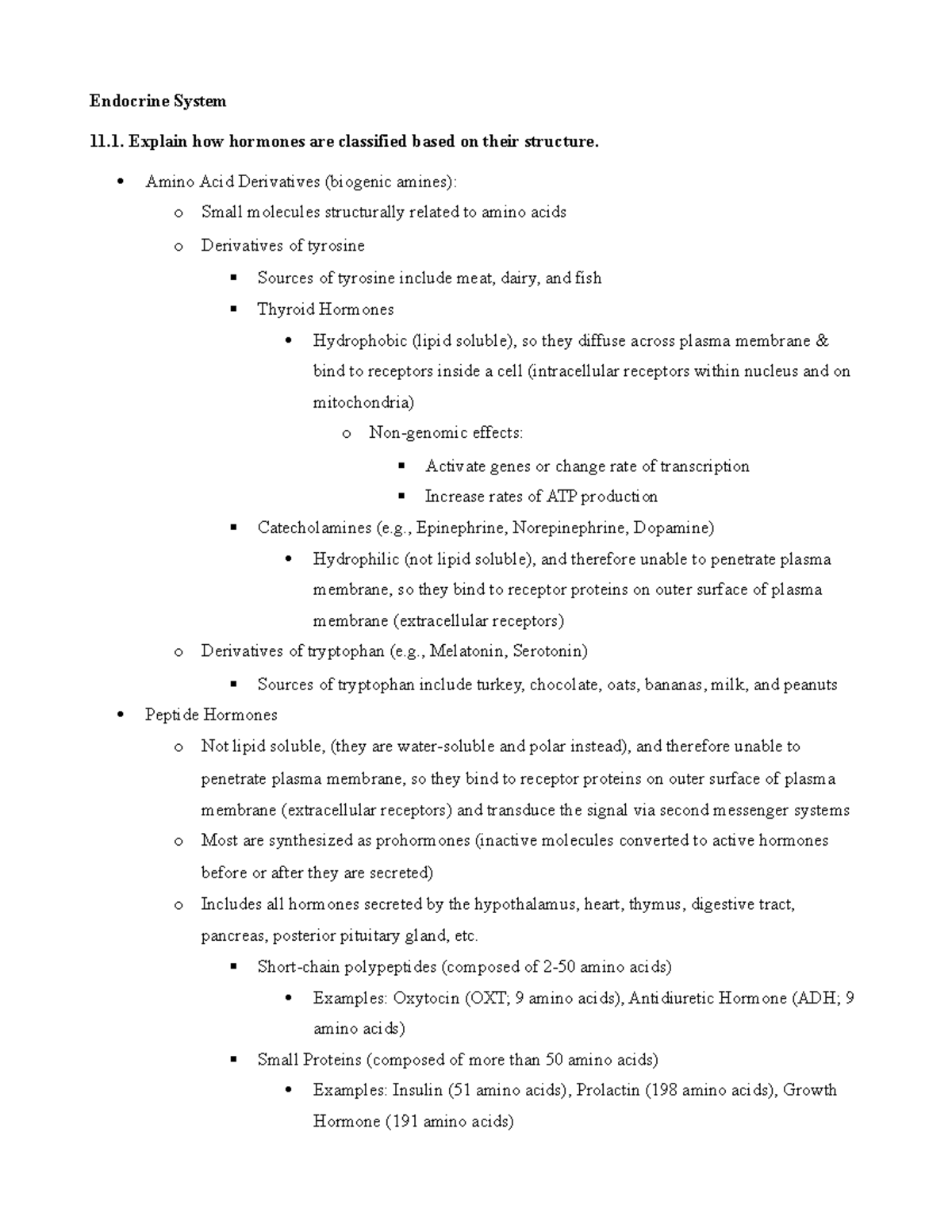 Hormonal Regulation and Functions of the Endocrine System (BIOL 101 ...