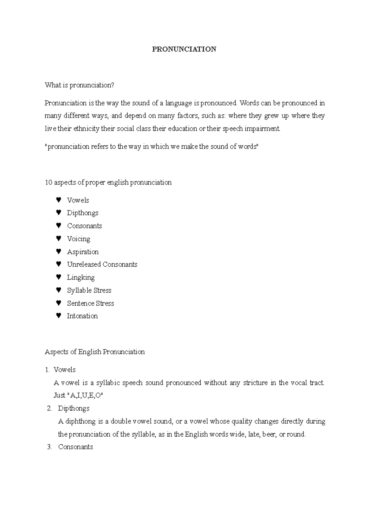 English Pronunciation Essentials: Understanding Sounds and Aspects ...