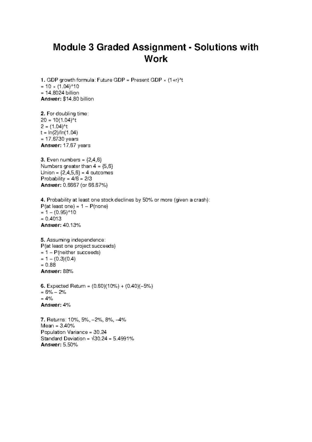 Module 3 Graded Assignment Solutions - Module 3 Graded Assignment ...