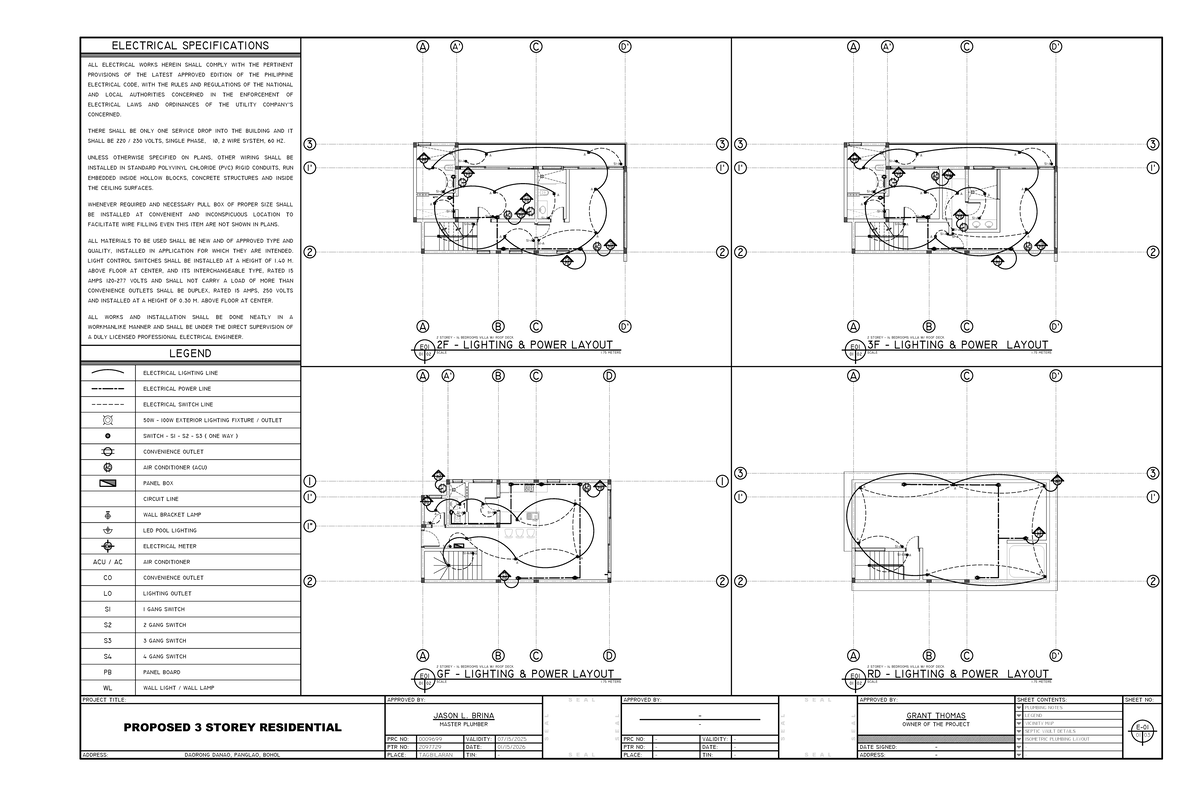 E1 - Electrical Plan for 2 Storey 14 Bedrooms Villa - Studocu